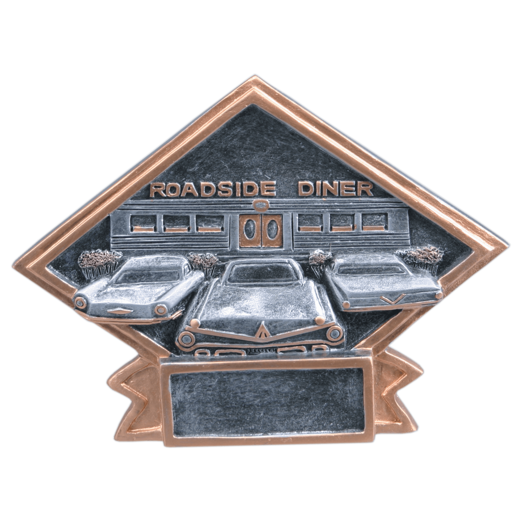 6" x 4 1/2" Car Show/50s Theme Diamond Resin Plate