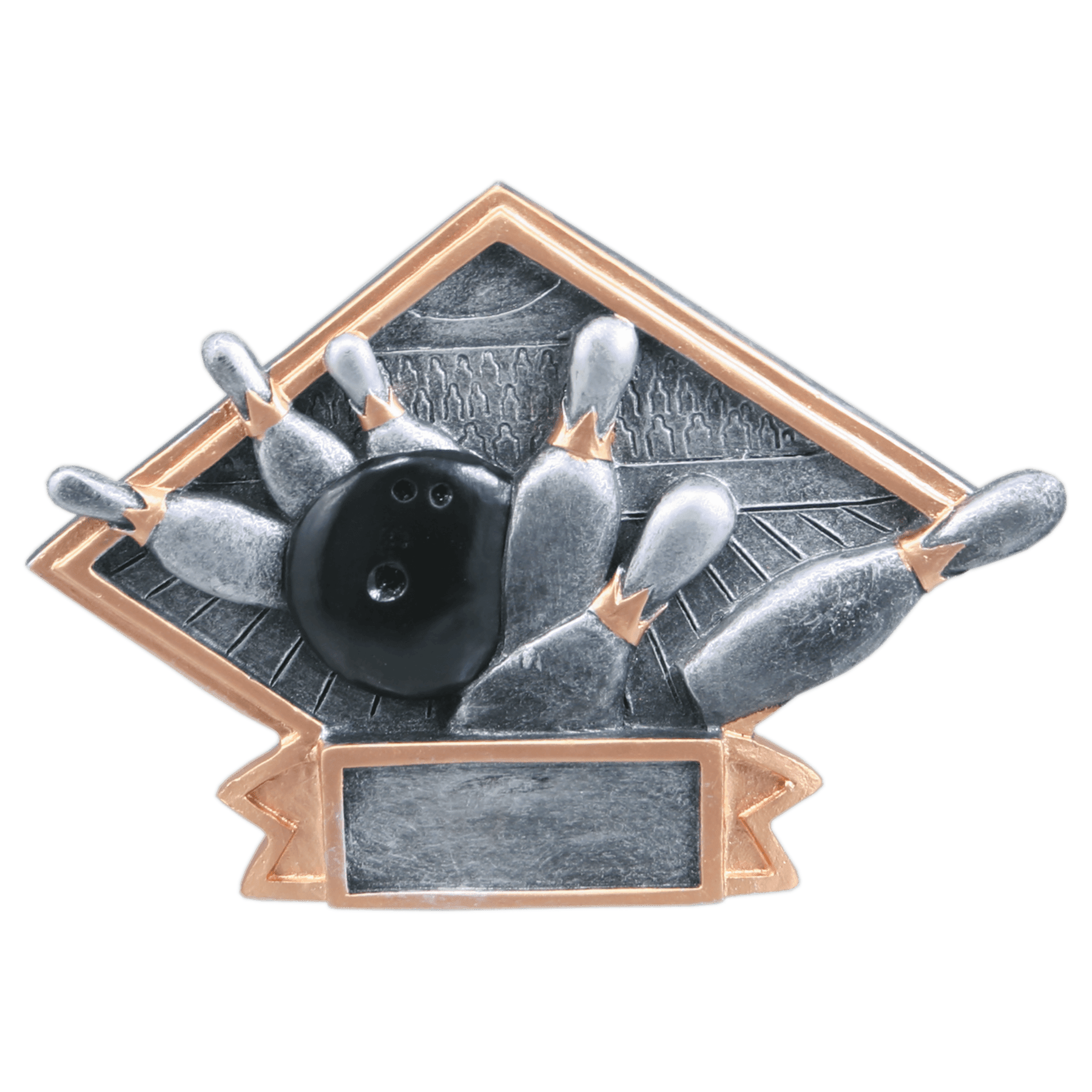 6" x 4 1/2" Bowling Diamond Plate Resin