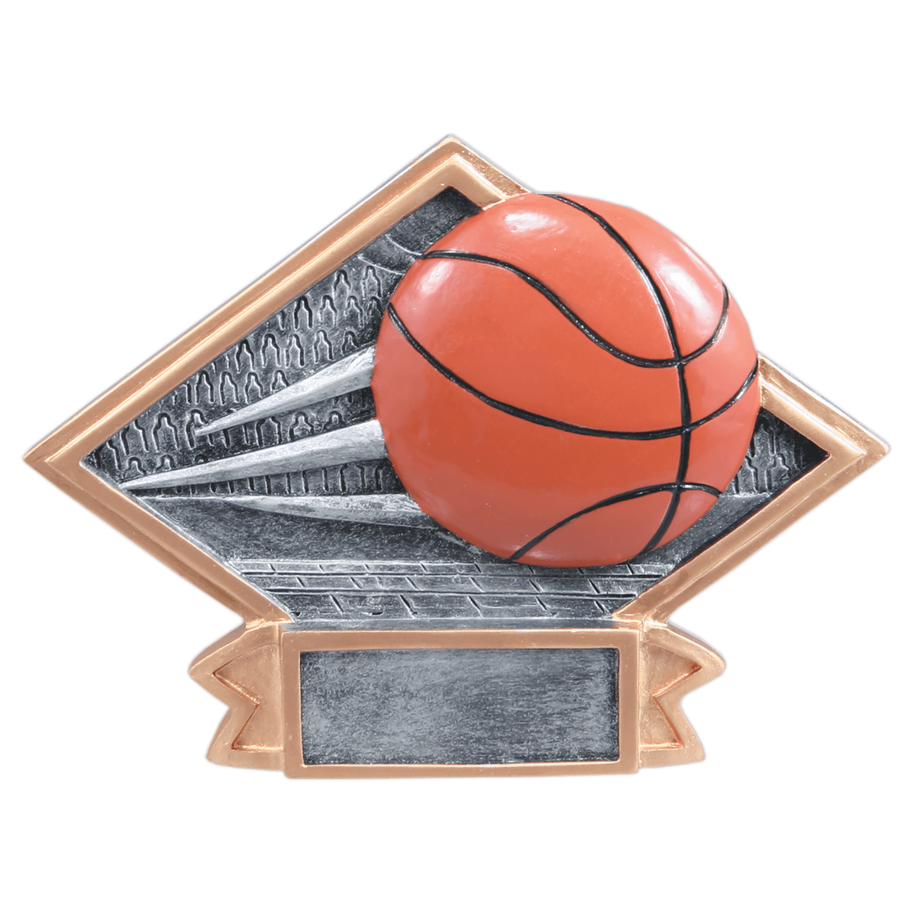 6" x 4 1/2" Basketball Diamond Plate Resin