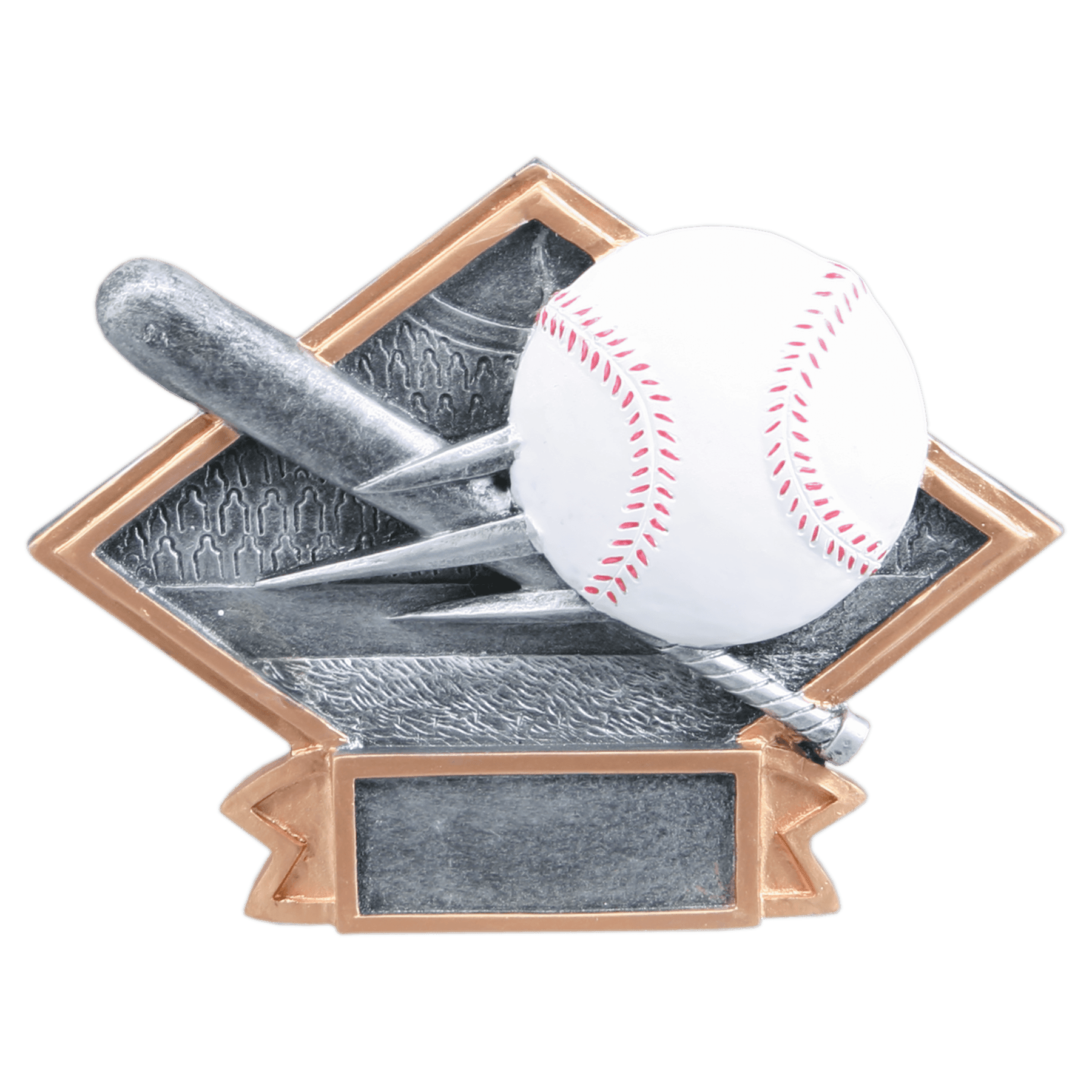 6" x 4 1/2" Baseball Diamond Plate Resin