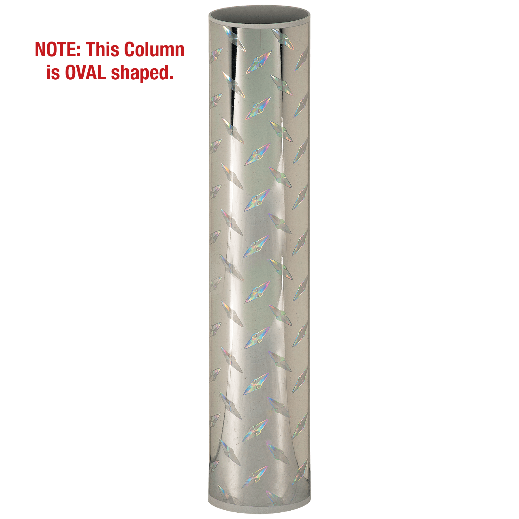 24" Oval Diamond Plate Trophy Column