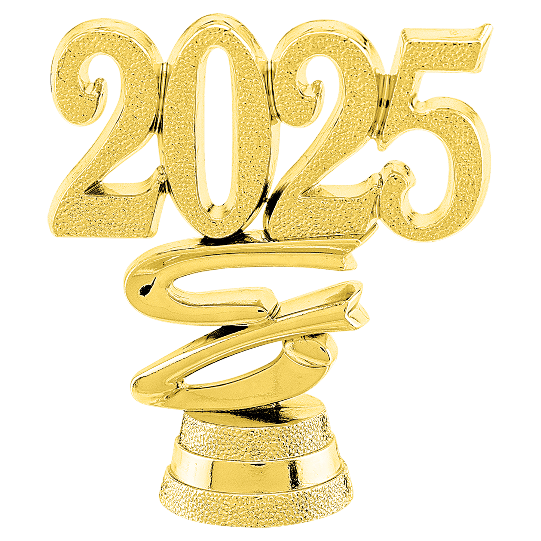 2" Gold "2025" Ribbon Trim