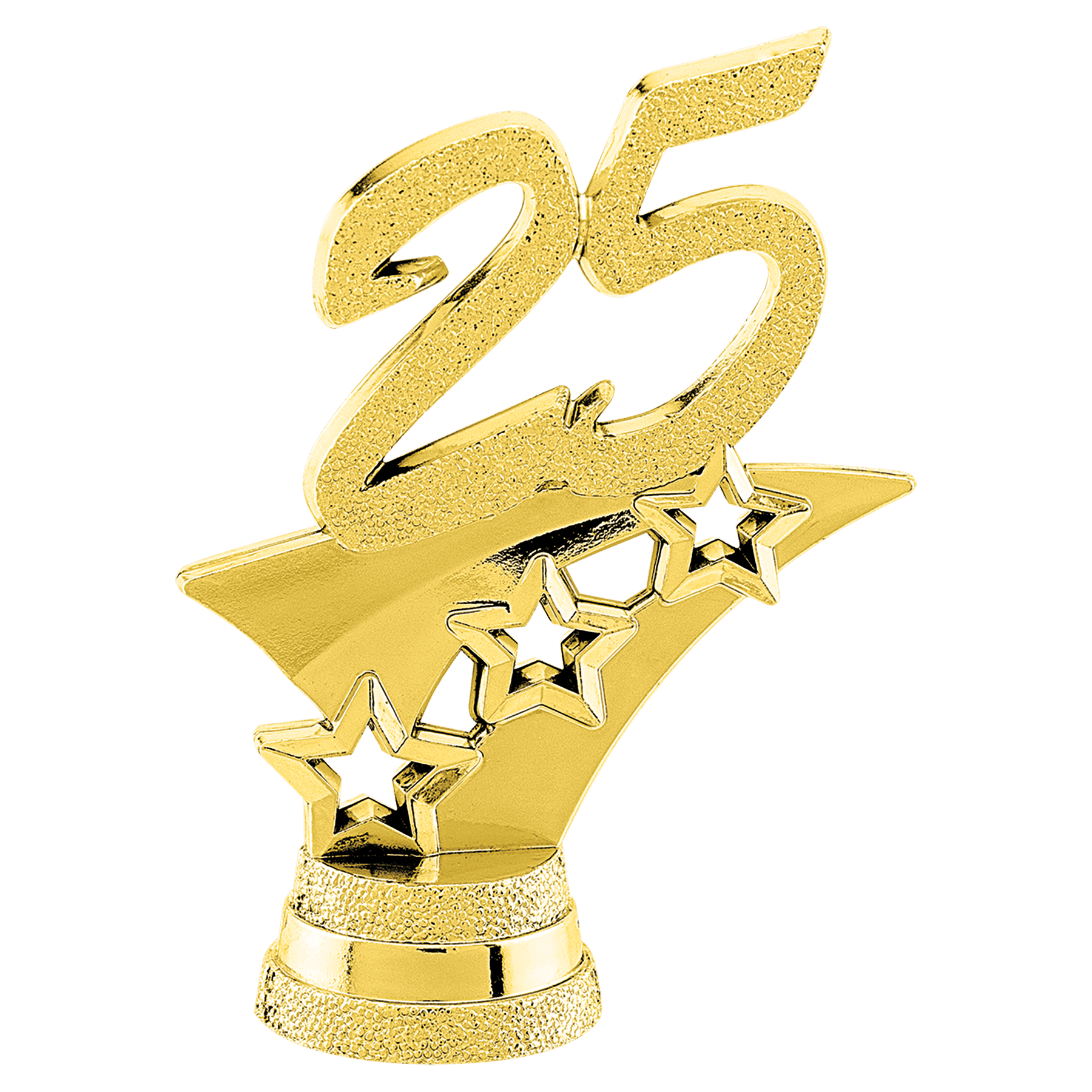 2 1/4" Gold "25" 3-Star Trim