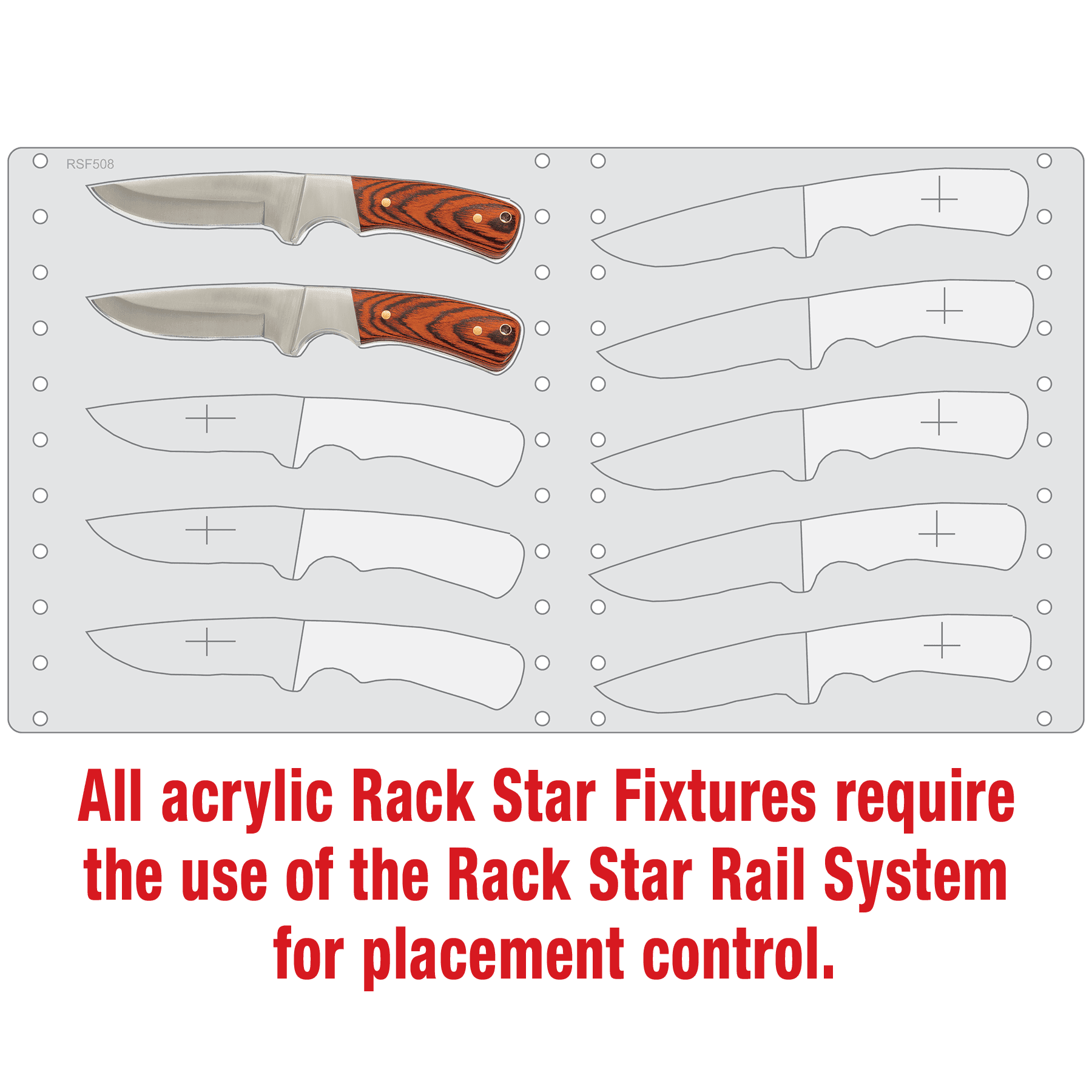 Bison River BR2001 Knife Fixture-Holds 10