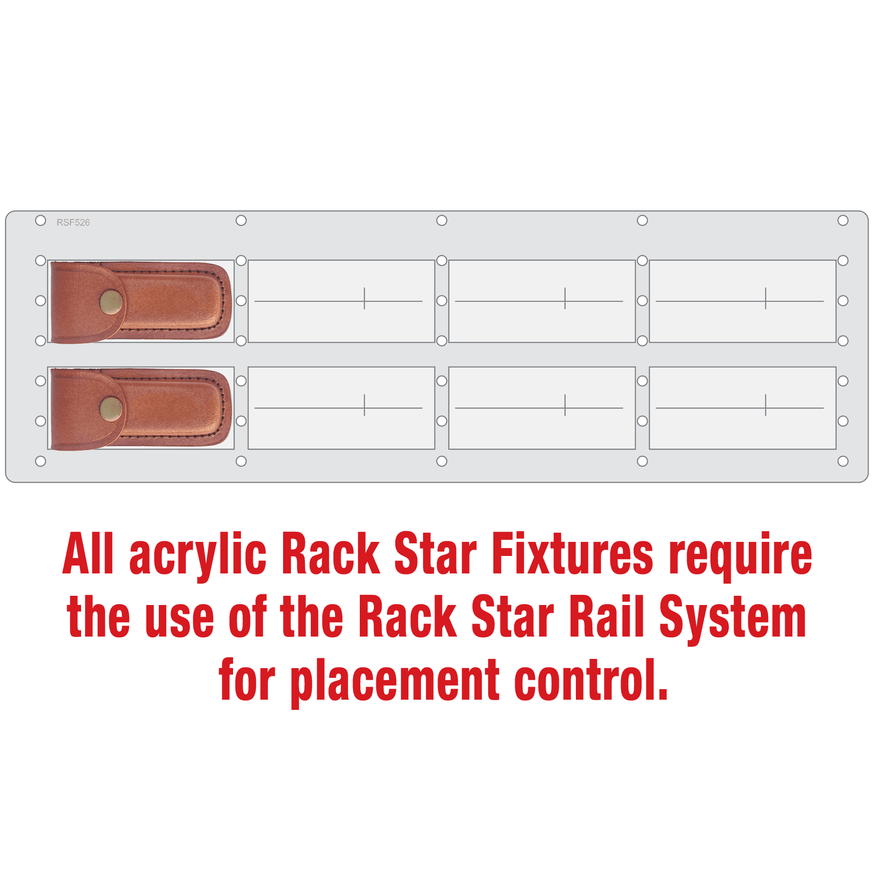 Bison River BR2252 Leather Sheath Fixture-Holds 8