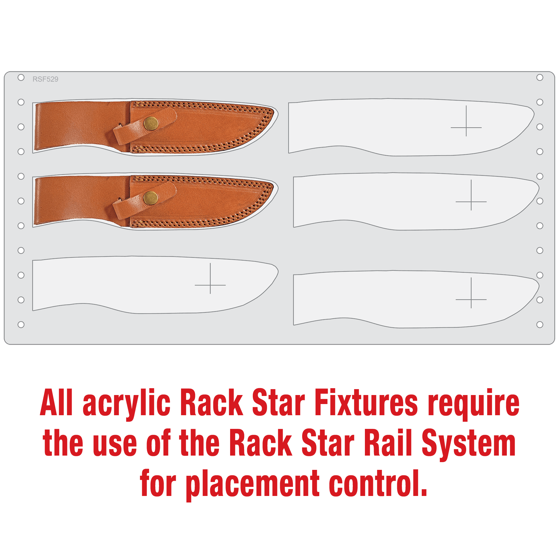 Bison River BR1753 Leather Sheath Fixture-Holds 6