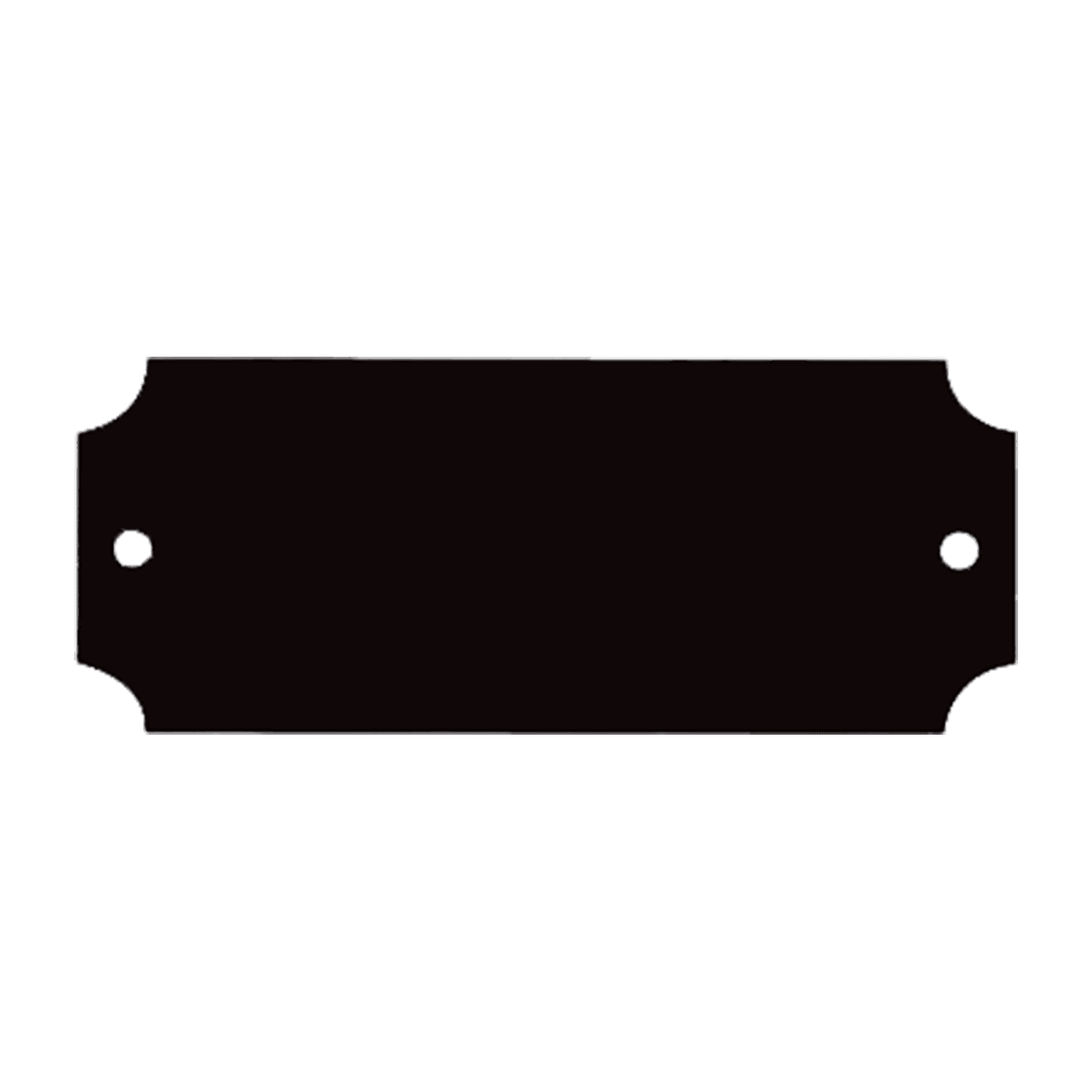2 1/2" x 1" Black Brass Laserable Perpetual Plate