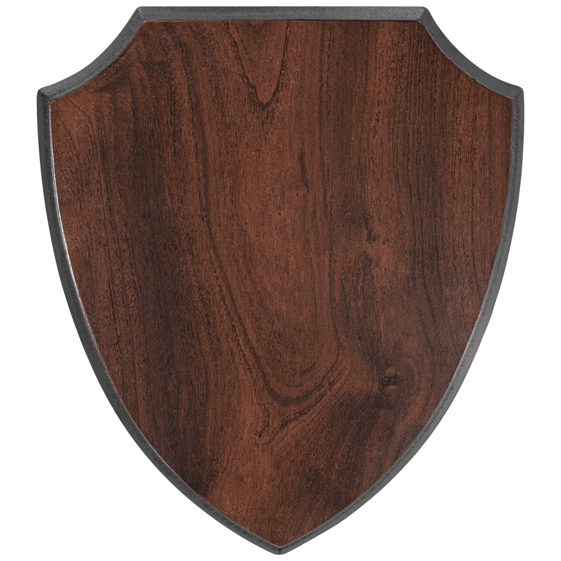 8 1/8" x 9 3/4" Walnut Finish Shield Plaque