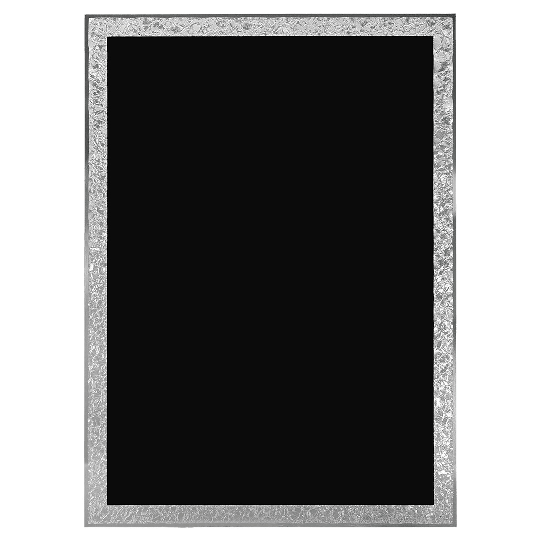 7" x 10" Black Aluminum Florentine Border Designer Plaque Plate