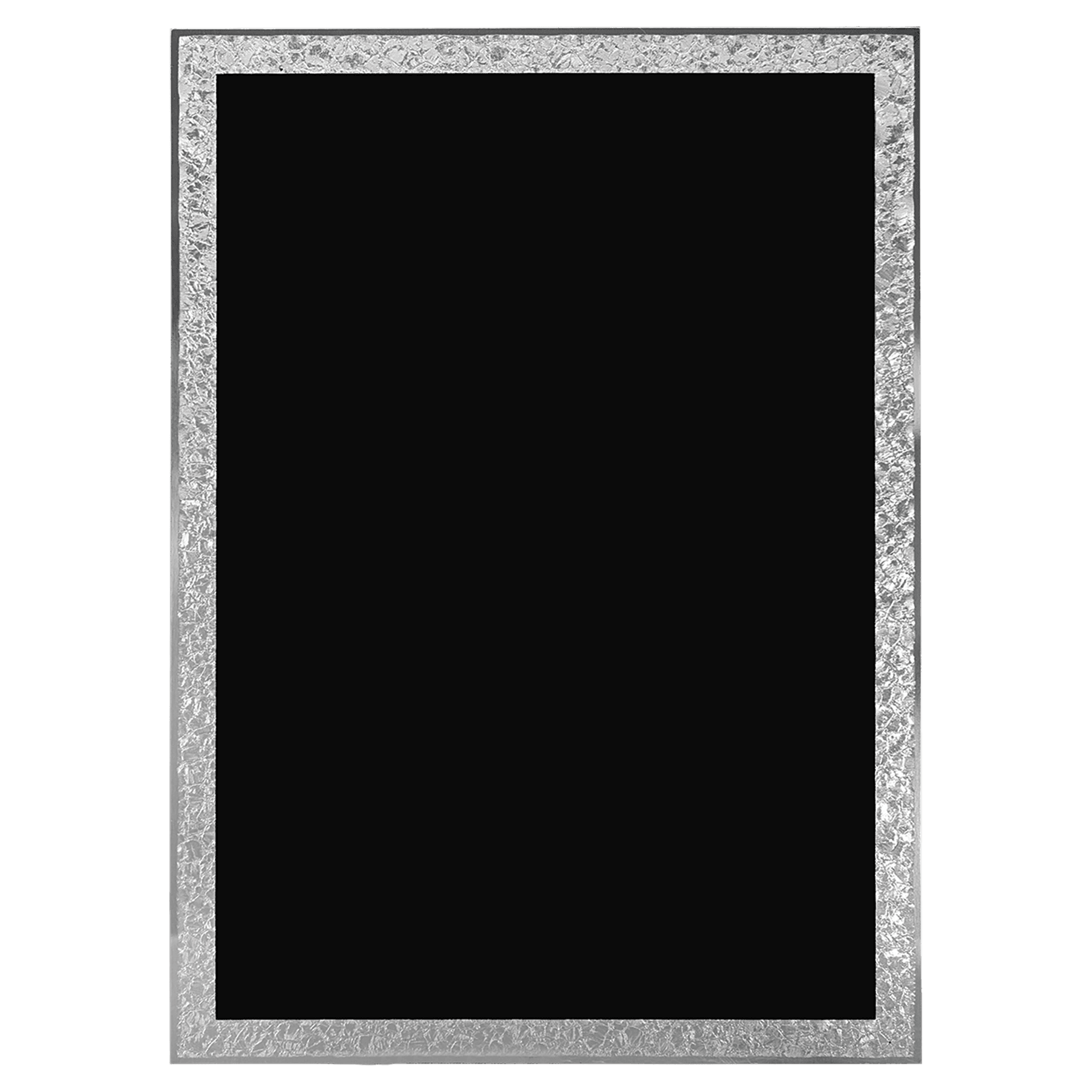 6" x 8" Black Aluminum Florentine Border Designer Plaque Plate