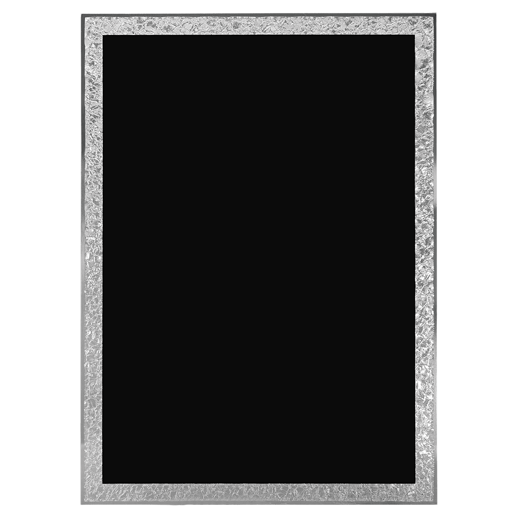 5" x 7" Black Aluminum Florentine Border Designer Plaque Plate