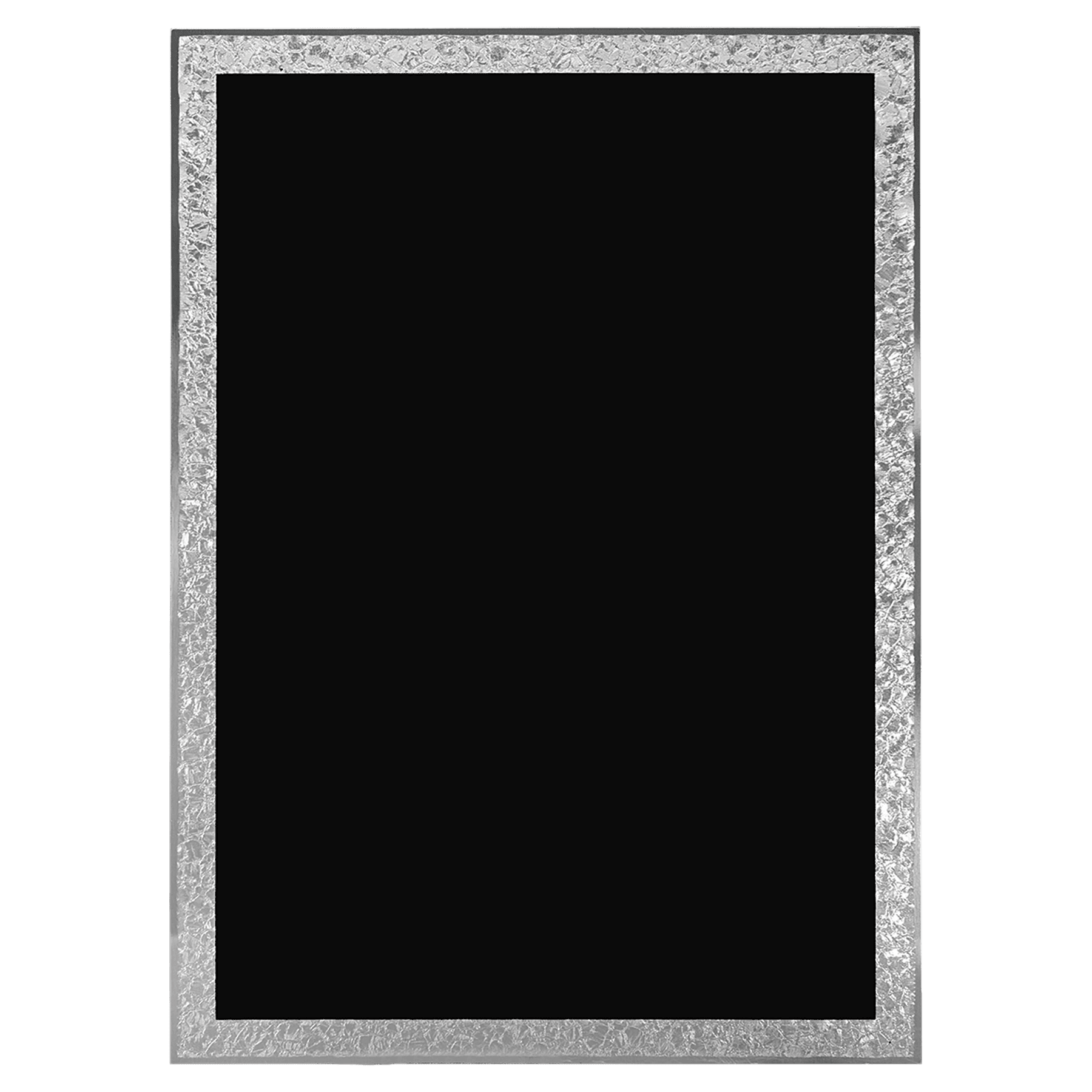 4" x 6" Black Aluminum Florentine Border Designer Plaque Plate