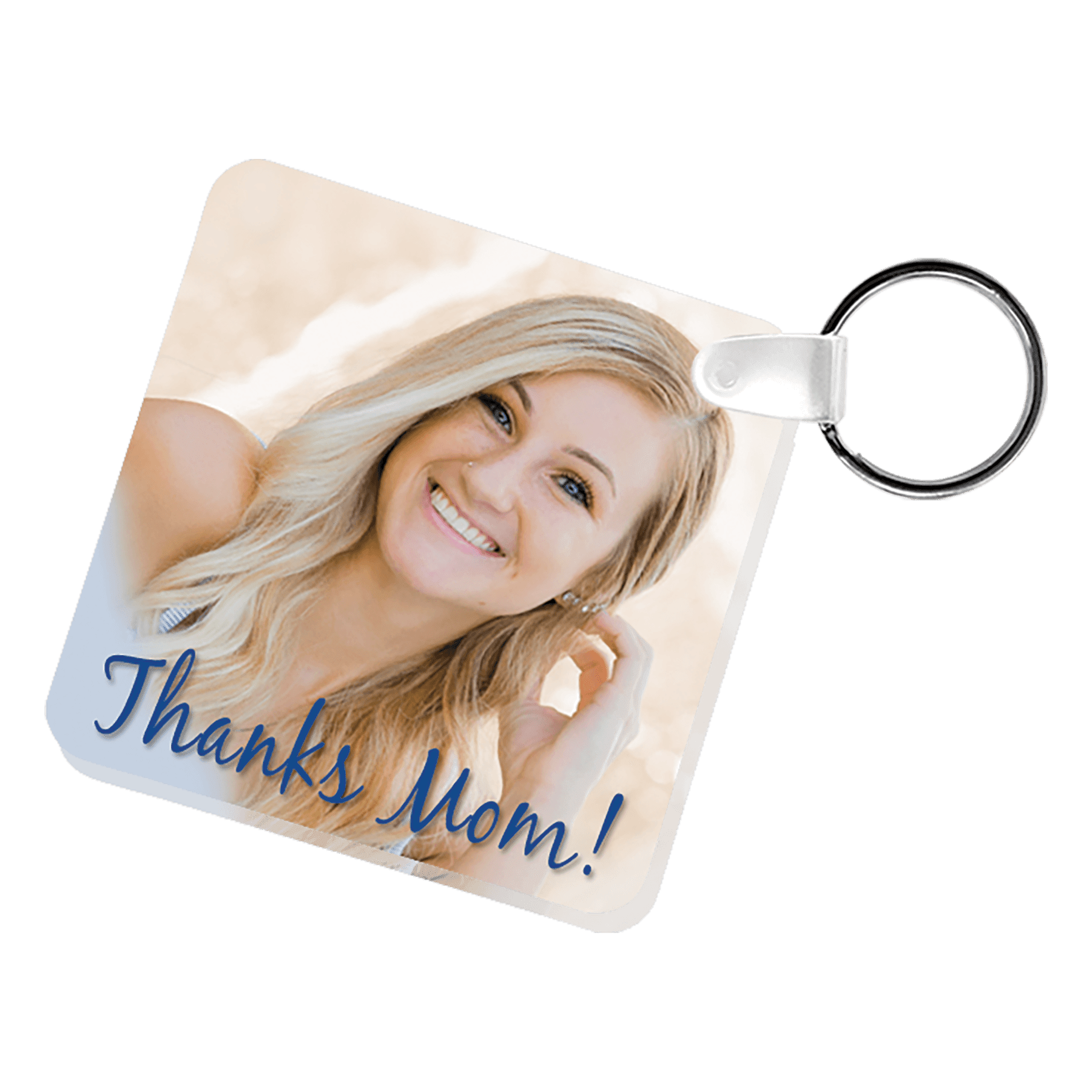 2.25" x 2.25" Unisub Square Acrylic Key Chain with Ring and Fastener