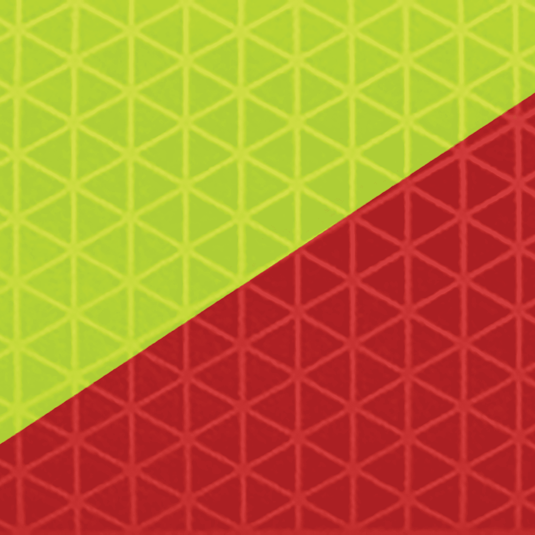 ORALITE® V98 Pre-Striped Conformable Reflective Graphic 30" x 50yd Fluorescent Yellow Green with Right Hand Red Stripe, Standard Tack