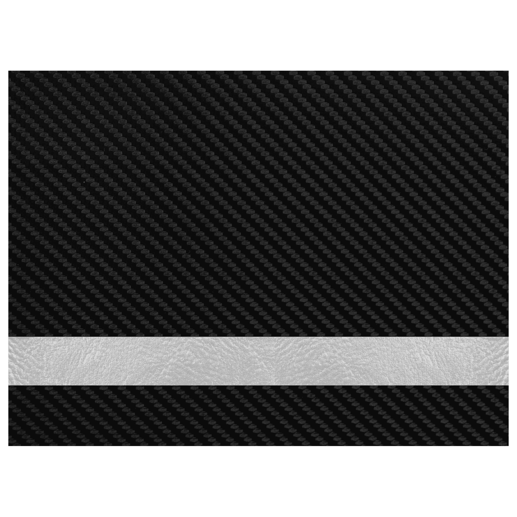 12" x 24" Black Carbon Fiber/Silver Laserable Leatherette Sheet Stock