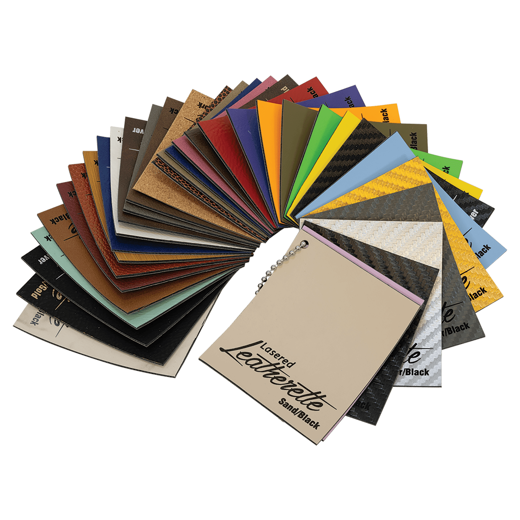 2 1/4" x 2 3/4" Laserable Leatherette Swatch Set on a Chain