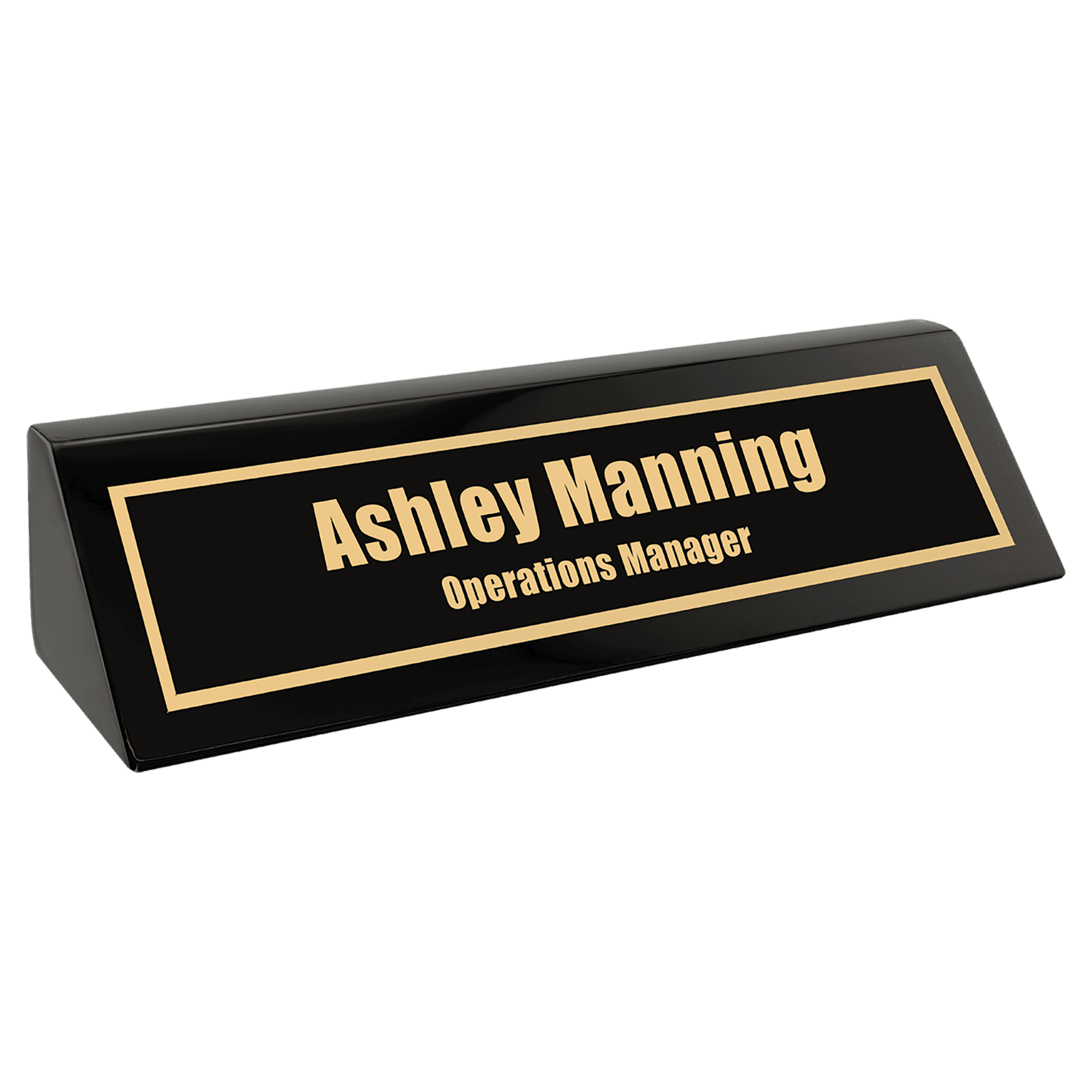 8 1/2" Black Piano Finish Desk Wedge