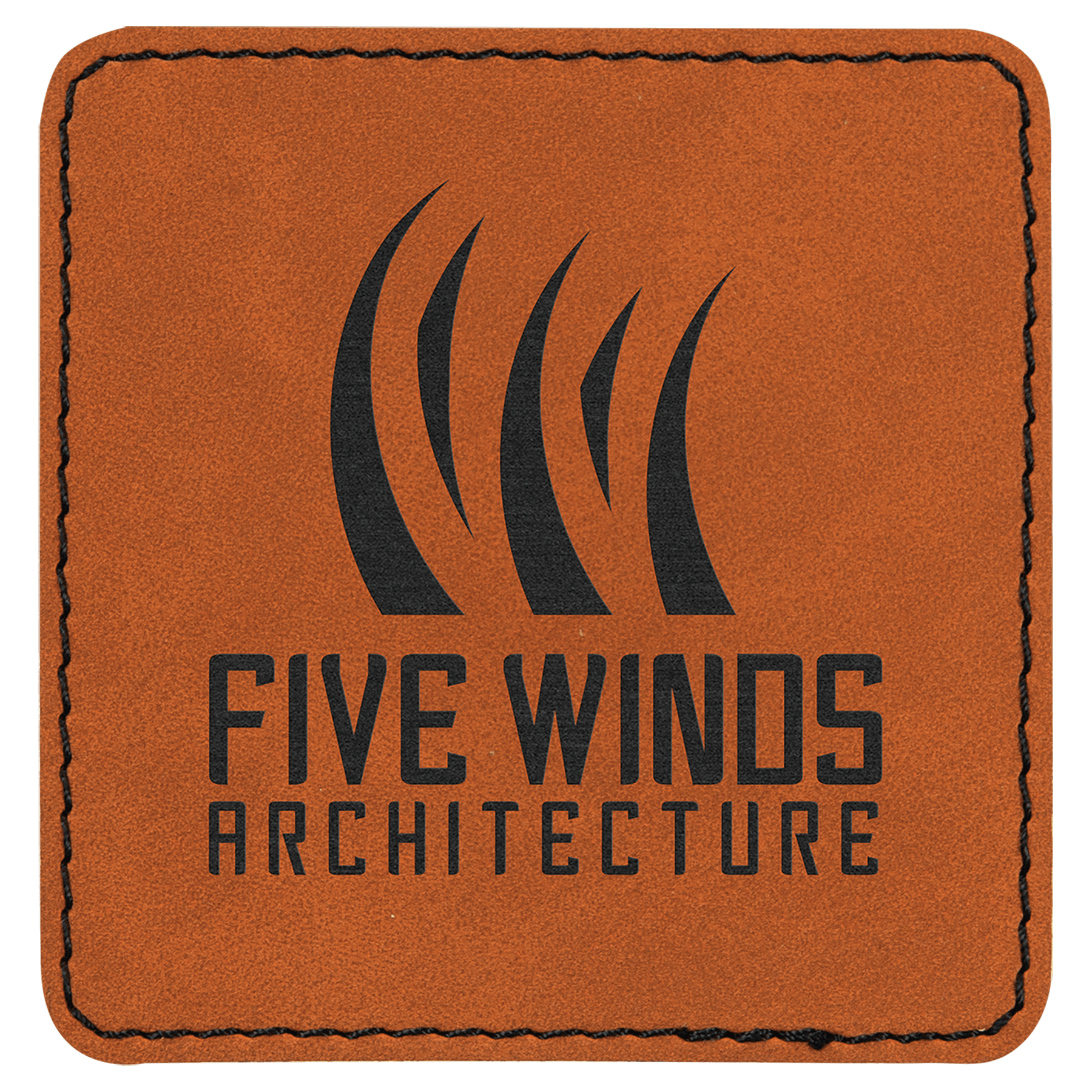 3" x 3" Rawhide Laserable Leatherette Square Patch with Kota Pro Adhesive