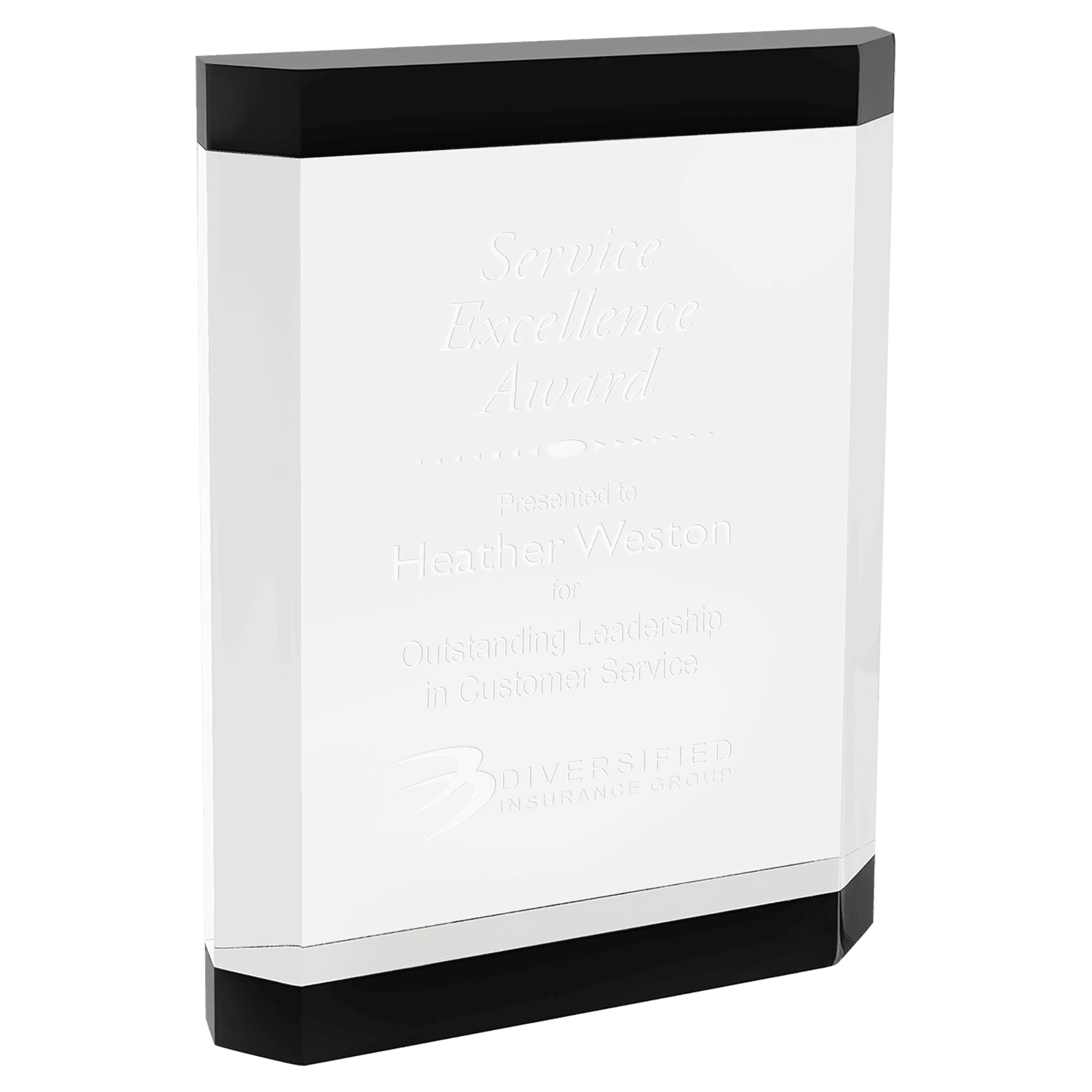 6" x 8" Black Showcase Acrylic