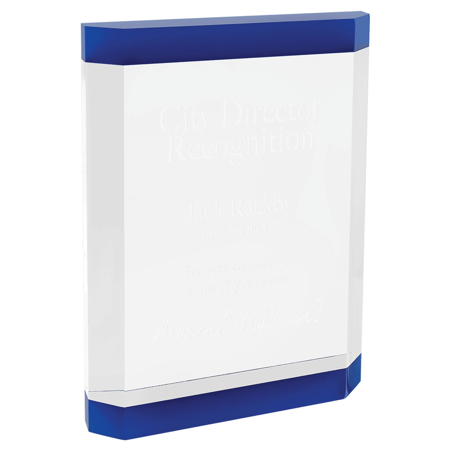 6" x 8" Blue Showcase Acrylic