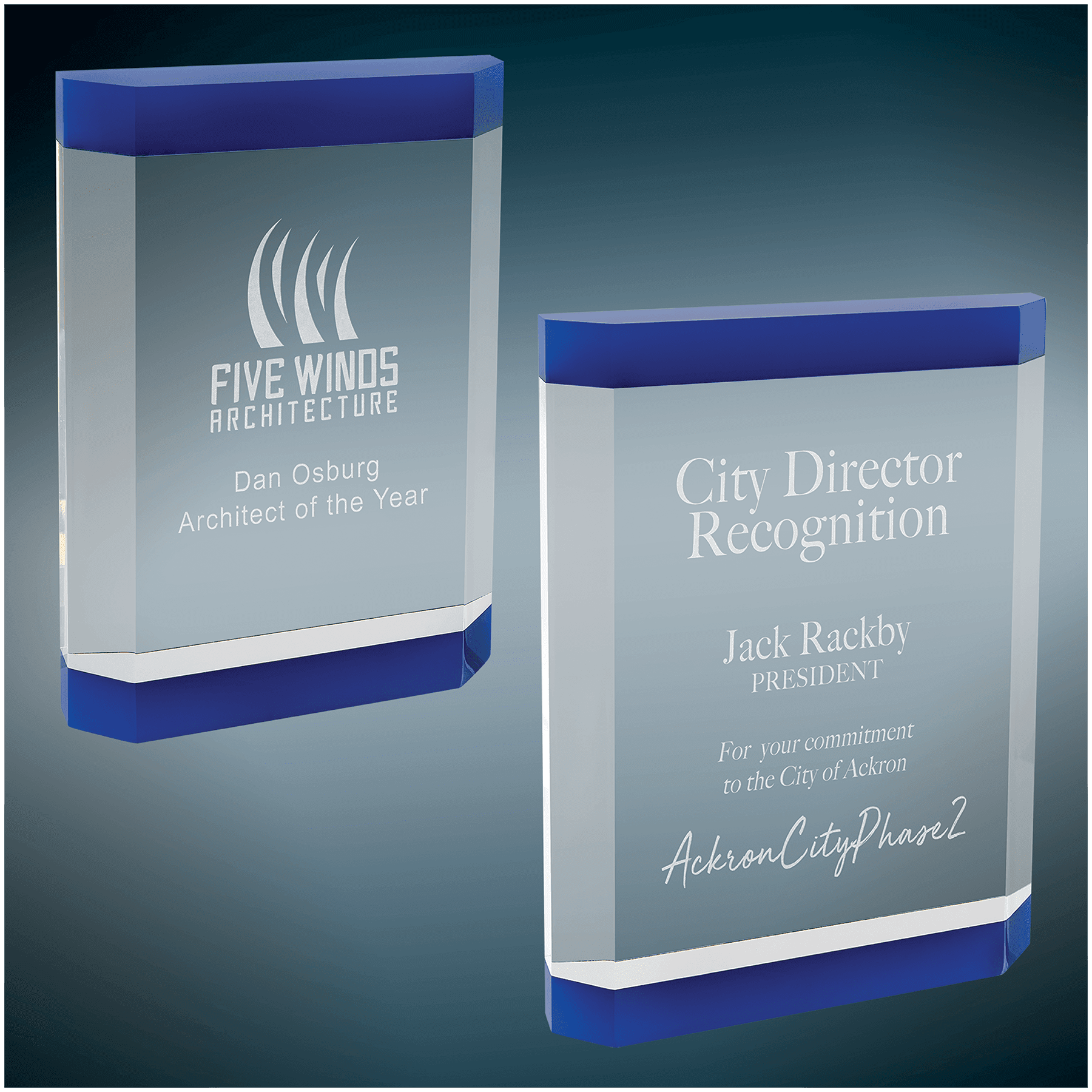 Blue Showcase Acrylic Sample Set