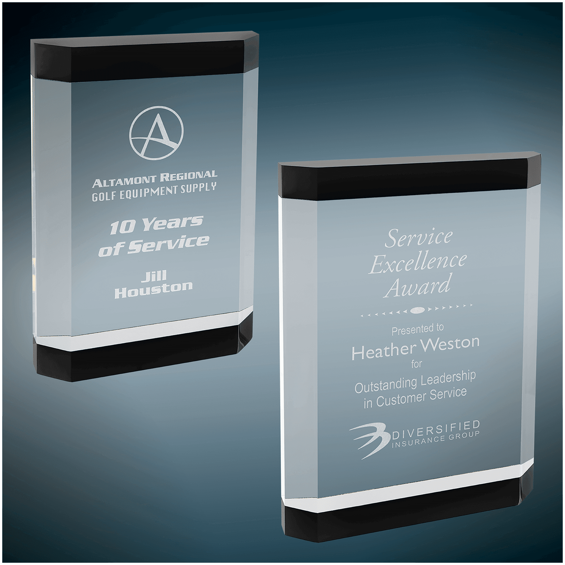 Black Showcase Acrylic Sample Set