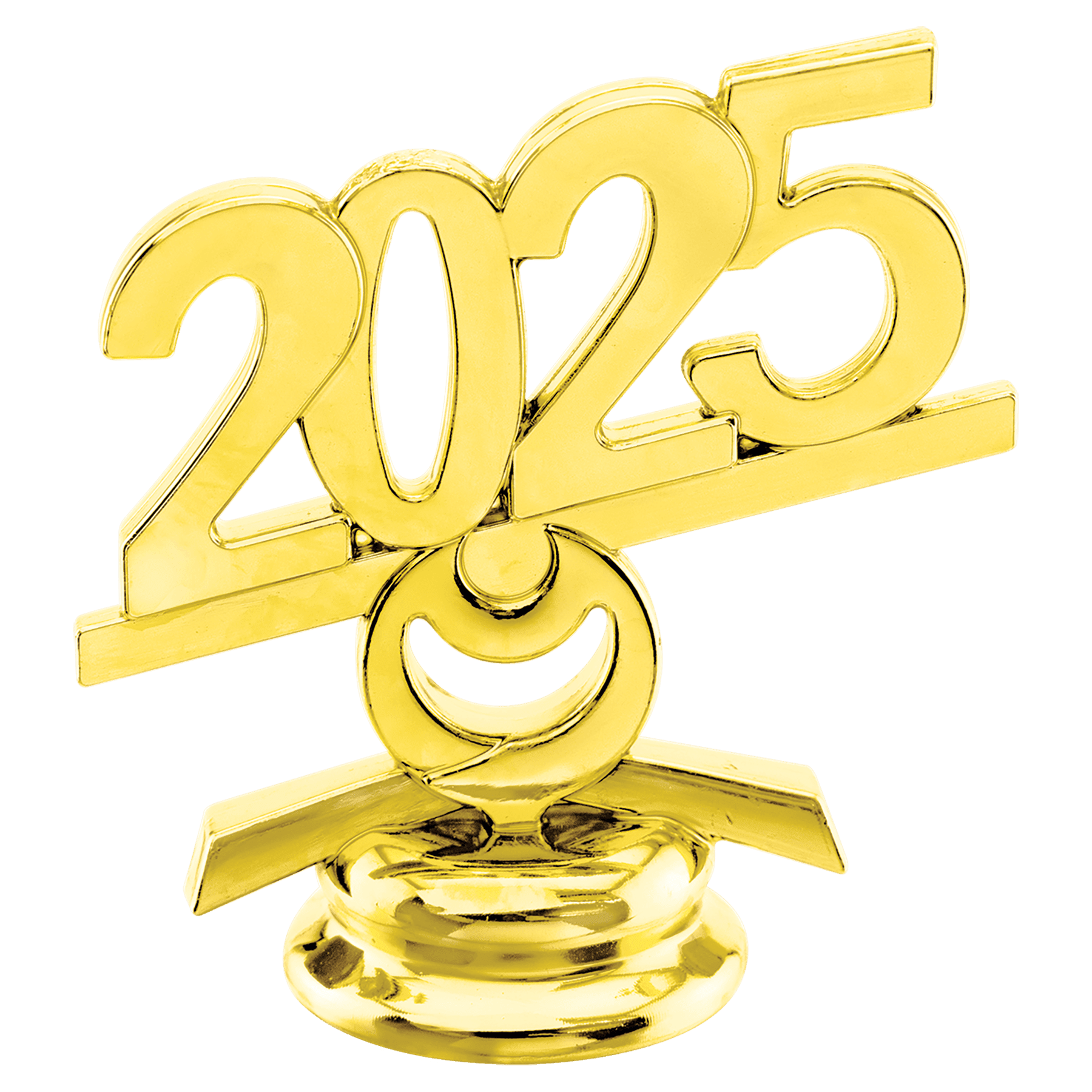 2 1/2" Gold "2025" Circle Trim