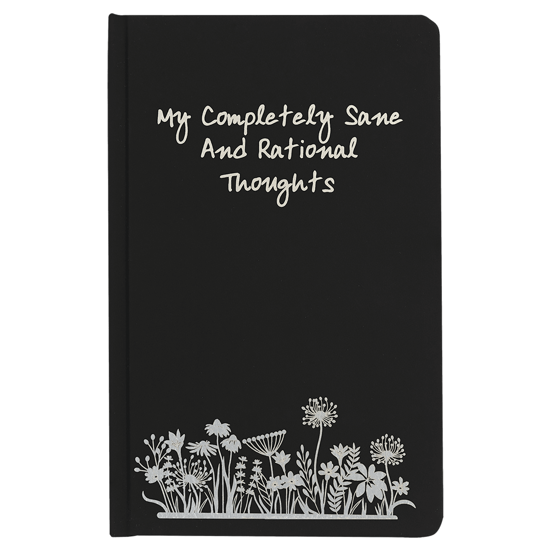 5 1/4" x 8 1/4" Black Lazerburst Journal-Lasers to Silver