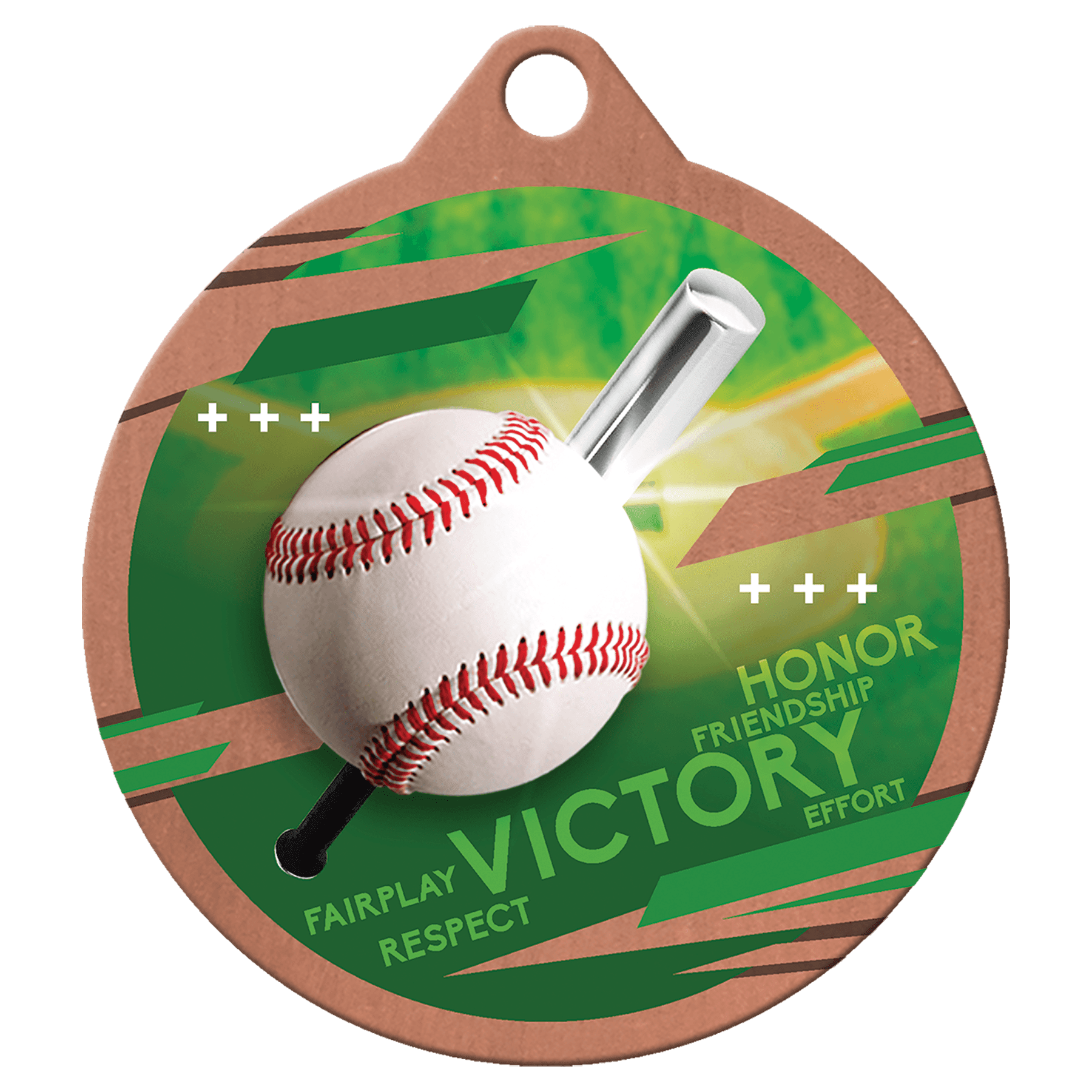 Bronze 2" Inspire Baseball Medal