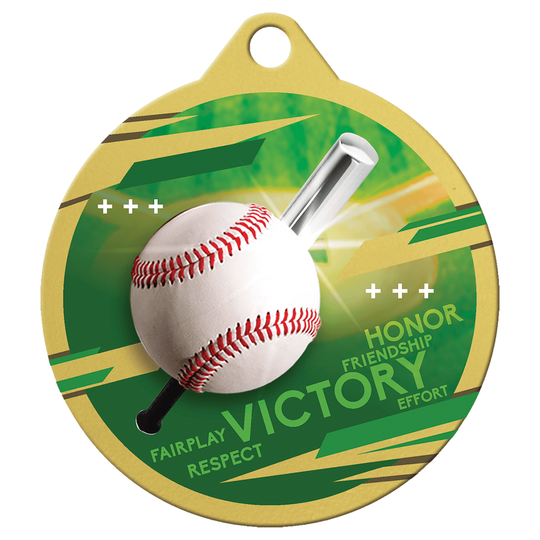 Gold 2" Inspire Baseball Medal