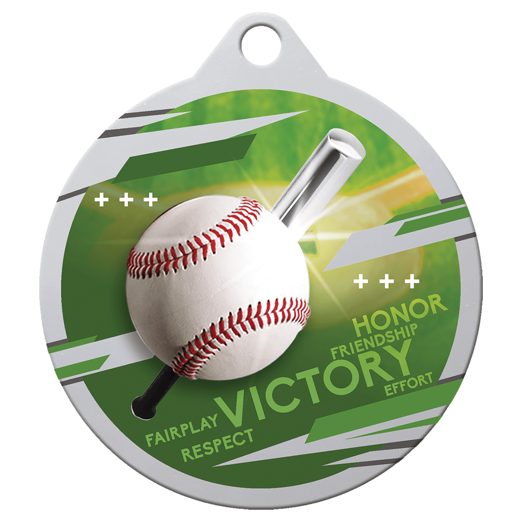 Silver 2" Inspire Baseball Medal