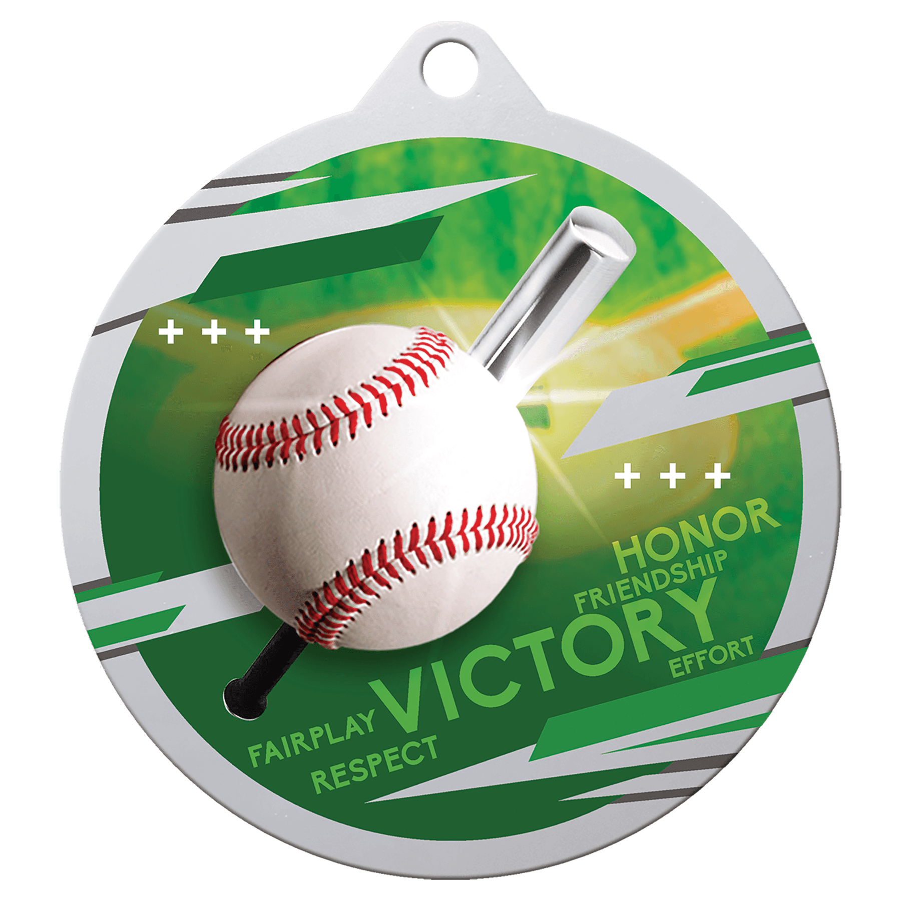 Silver 2 3/4" Inspire Baseball Medal
