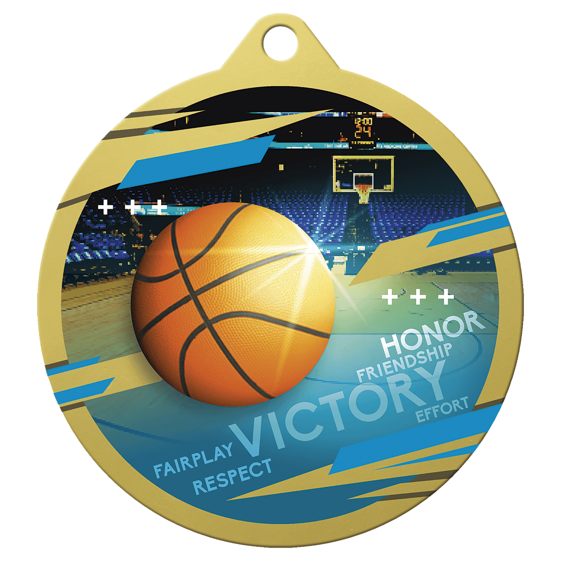 Gold 2 3/4" Inspire Basketball Medal