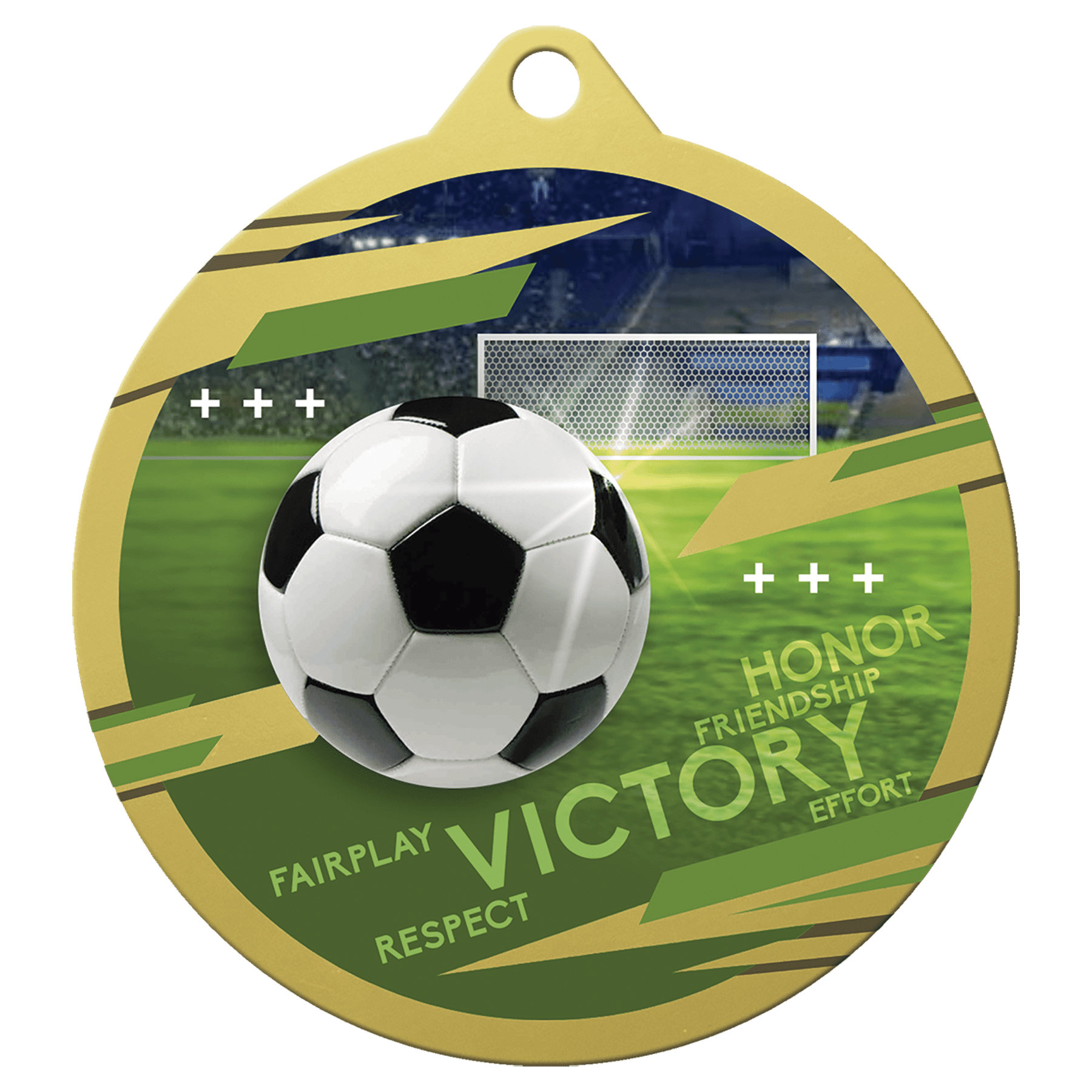 Gold 2 3/4" Inspire Soccer Medal