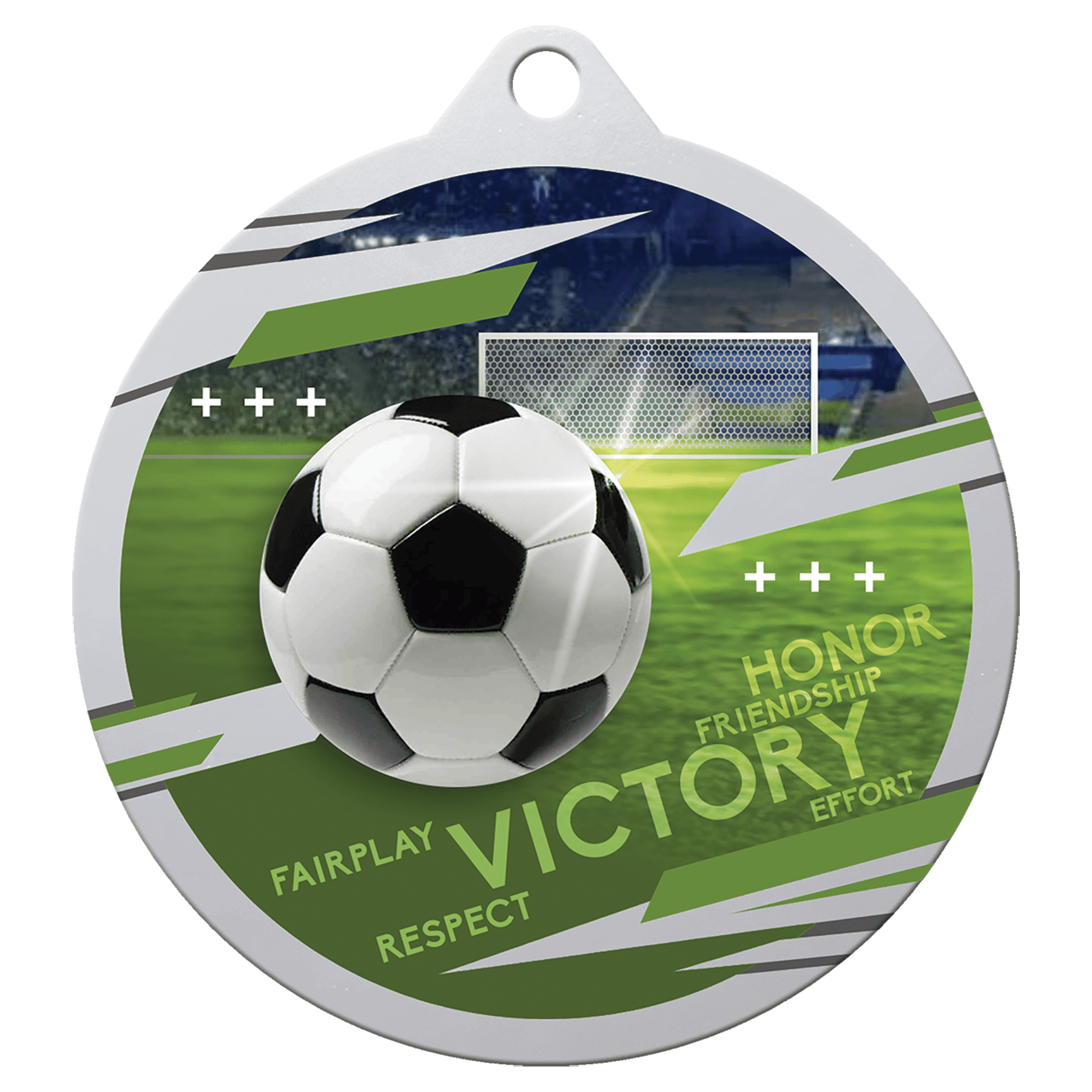 Silver 2 3/4" Inspire Soccer Medal