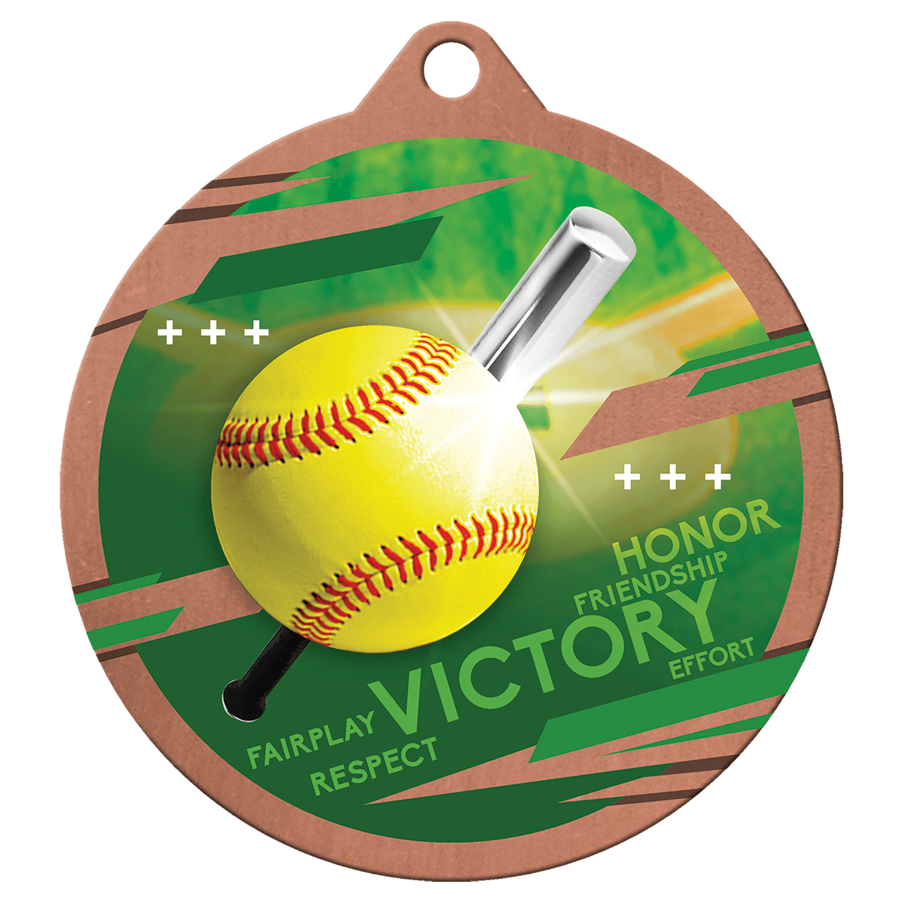 Bronze 2 3/4" Inspire Softball Medal