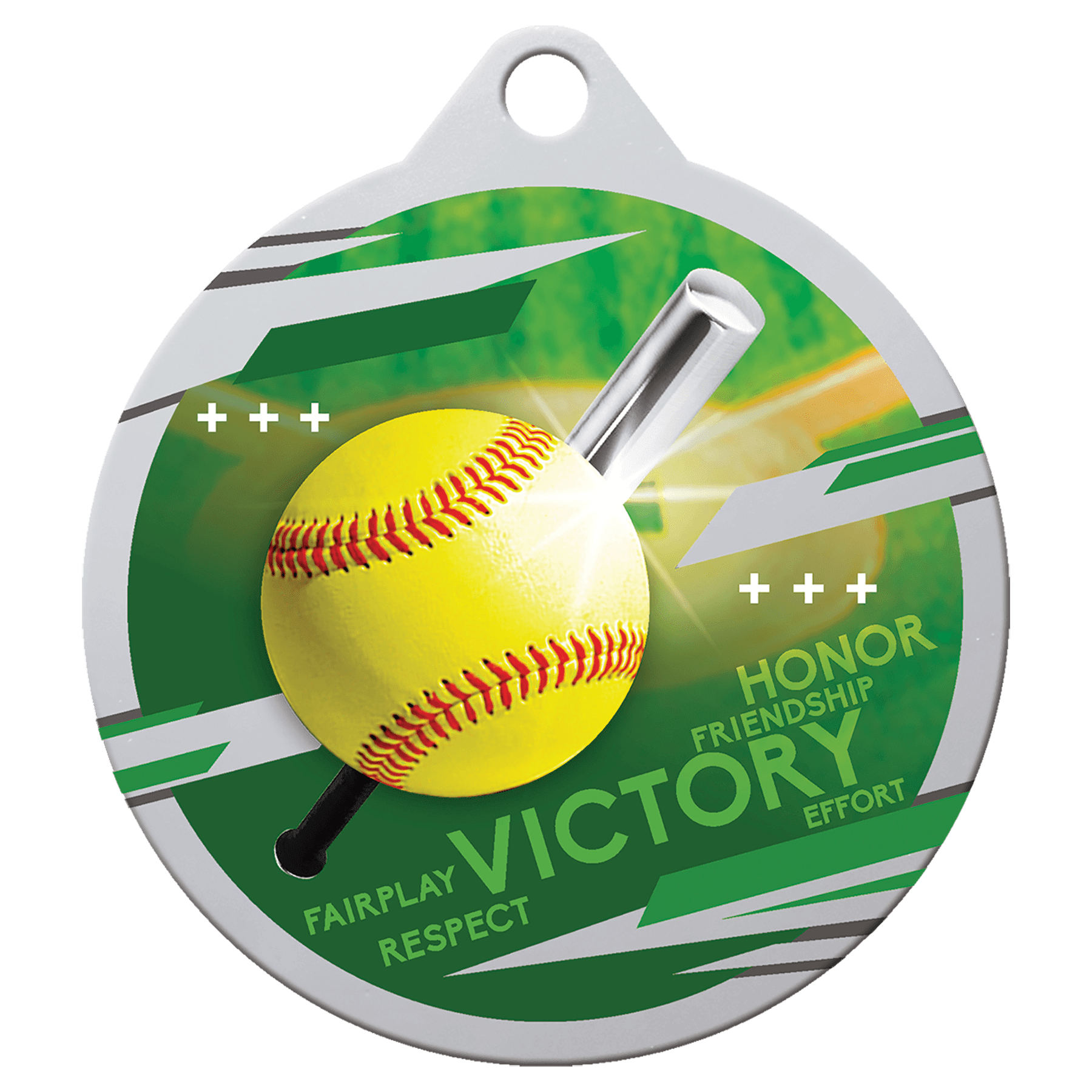 Silver 2" Inspire Softball Medal