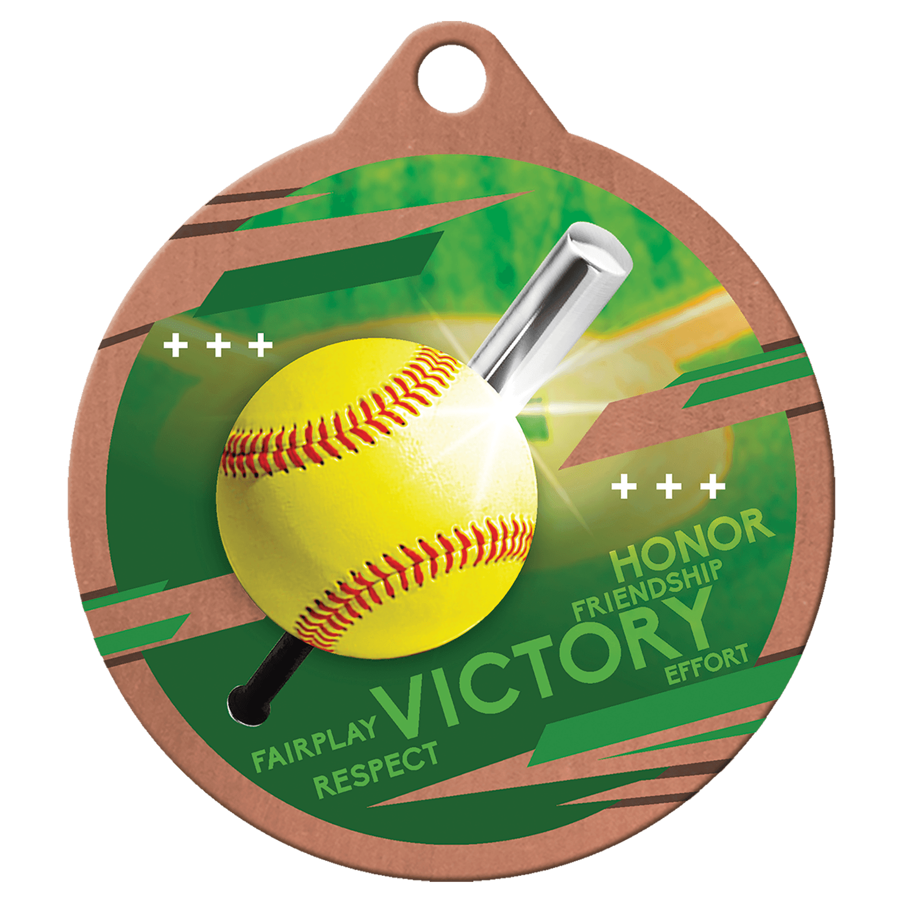 Bronze 2" Inspire Softball Medal