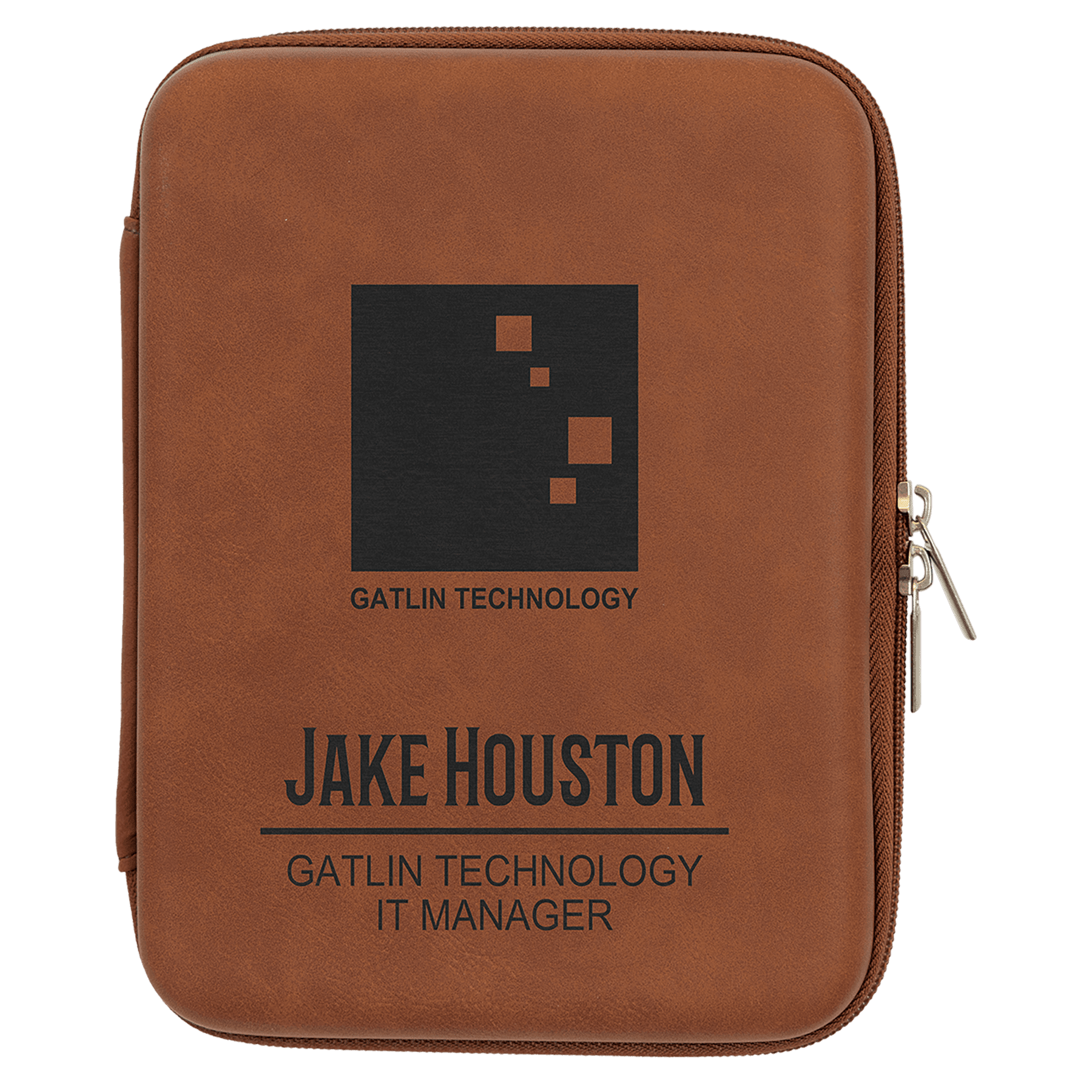 8 1/2" x 6" x 1 3/4" Rawhide Leatherette Cord Case