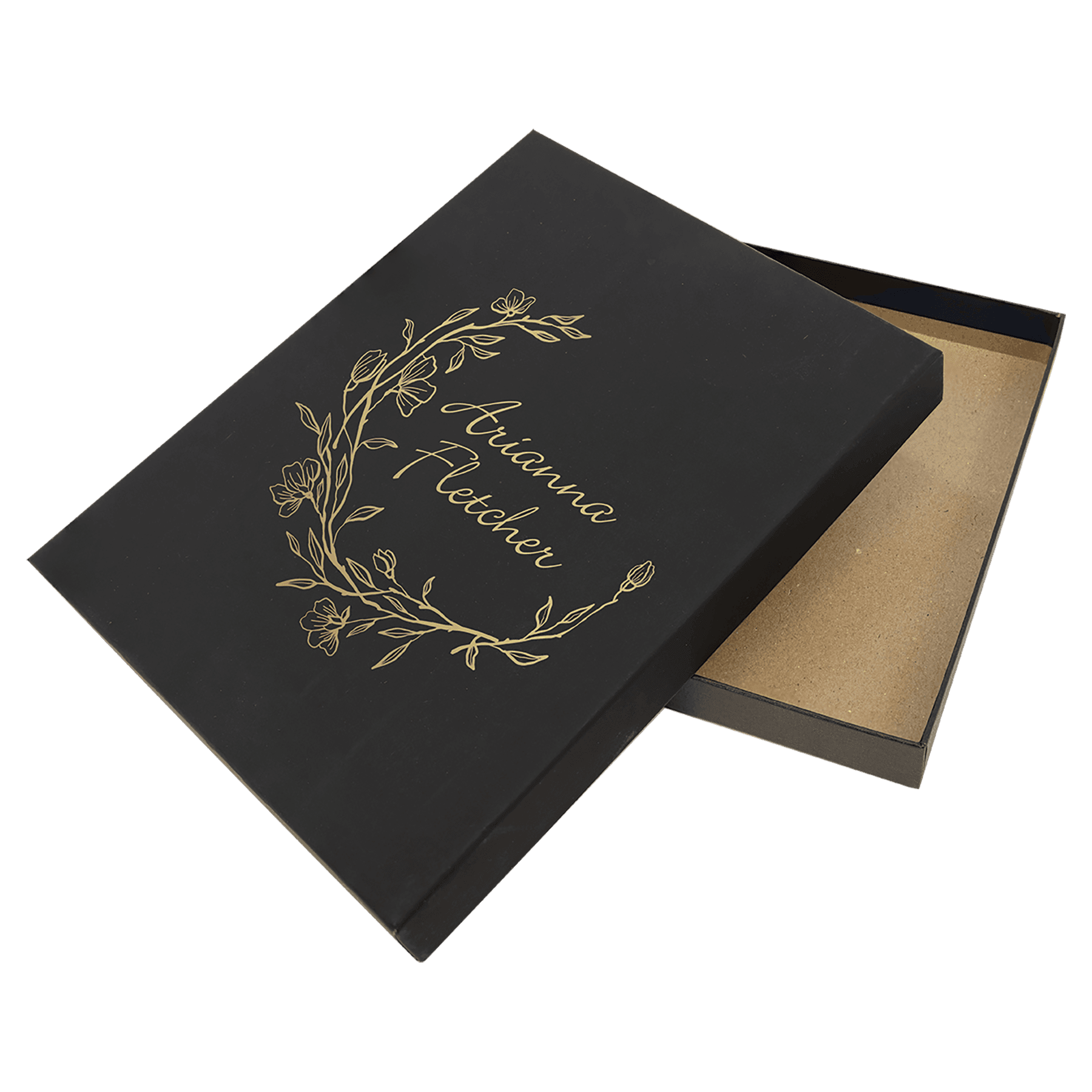 7 x 9 Black/Gold Lazerburst Plaque Presentation Box