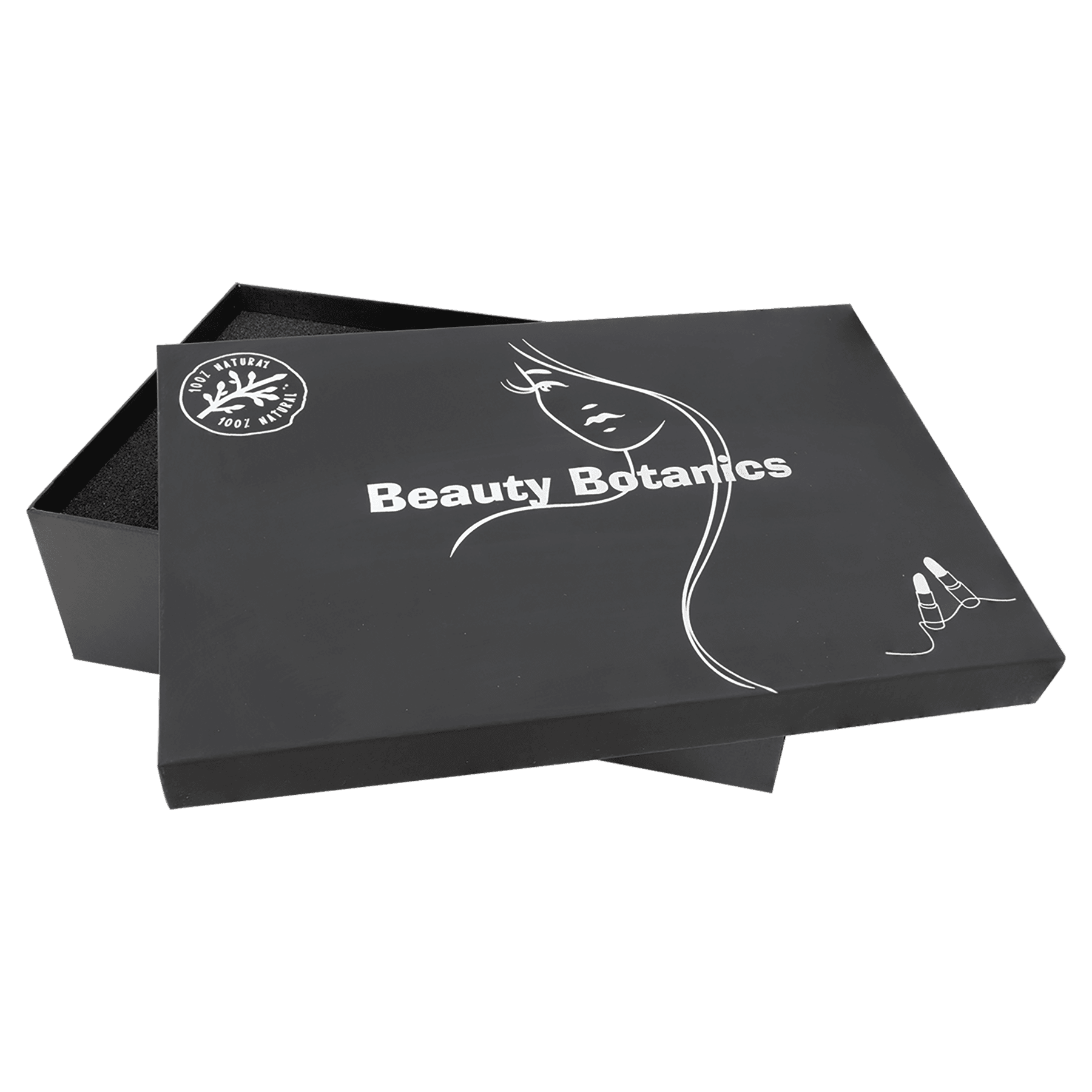 11 5/8" x 7 5/8" Black Lazerburst Gift Box-Lasers to Silver