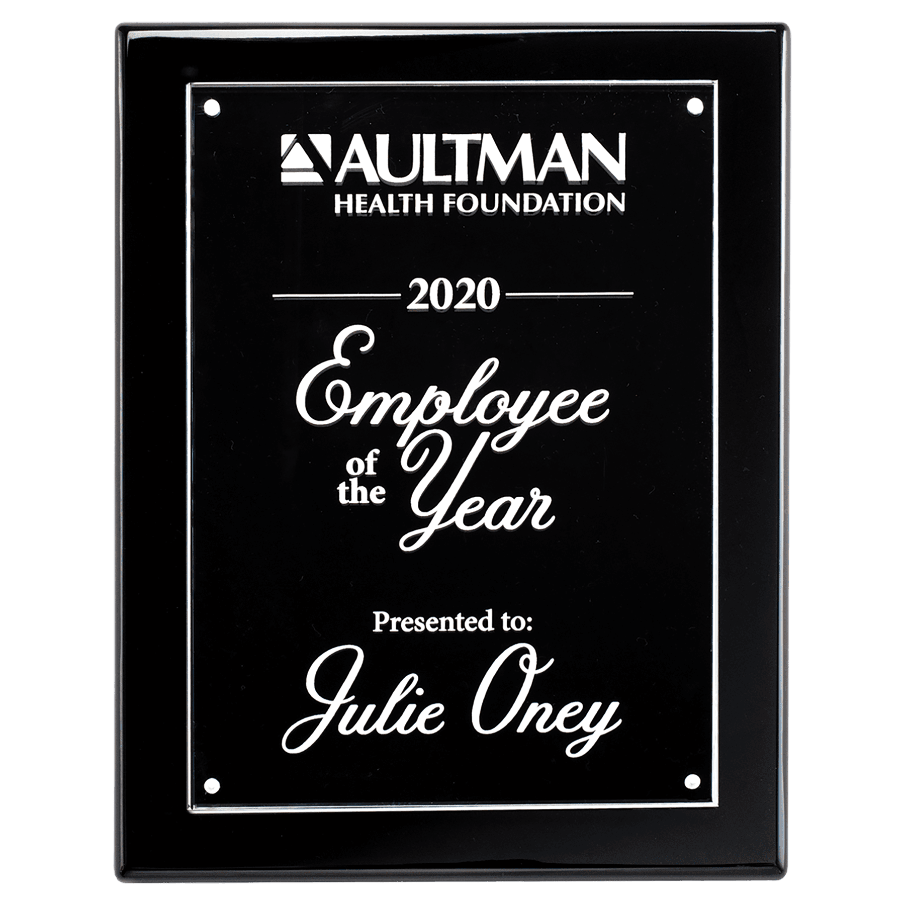 7x9 High Gloss Plaque with Acrylic Engraving Plate
