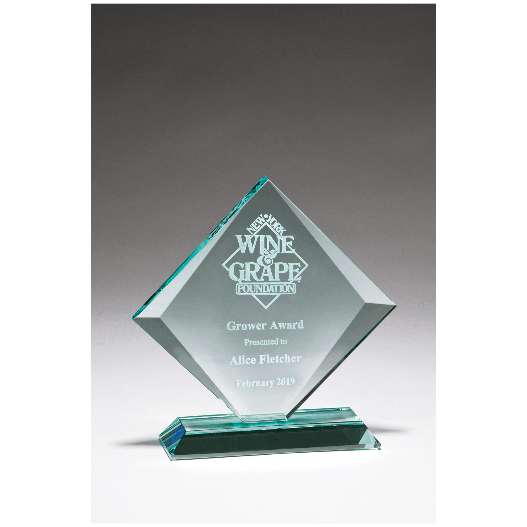 8" x 8" Diamond Series Glass Award