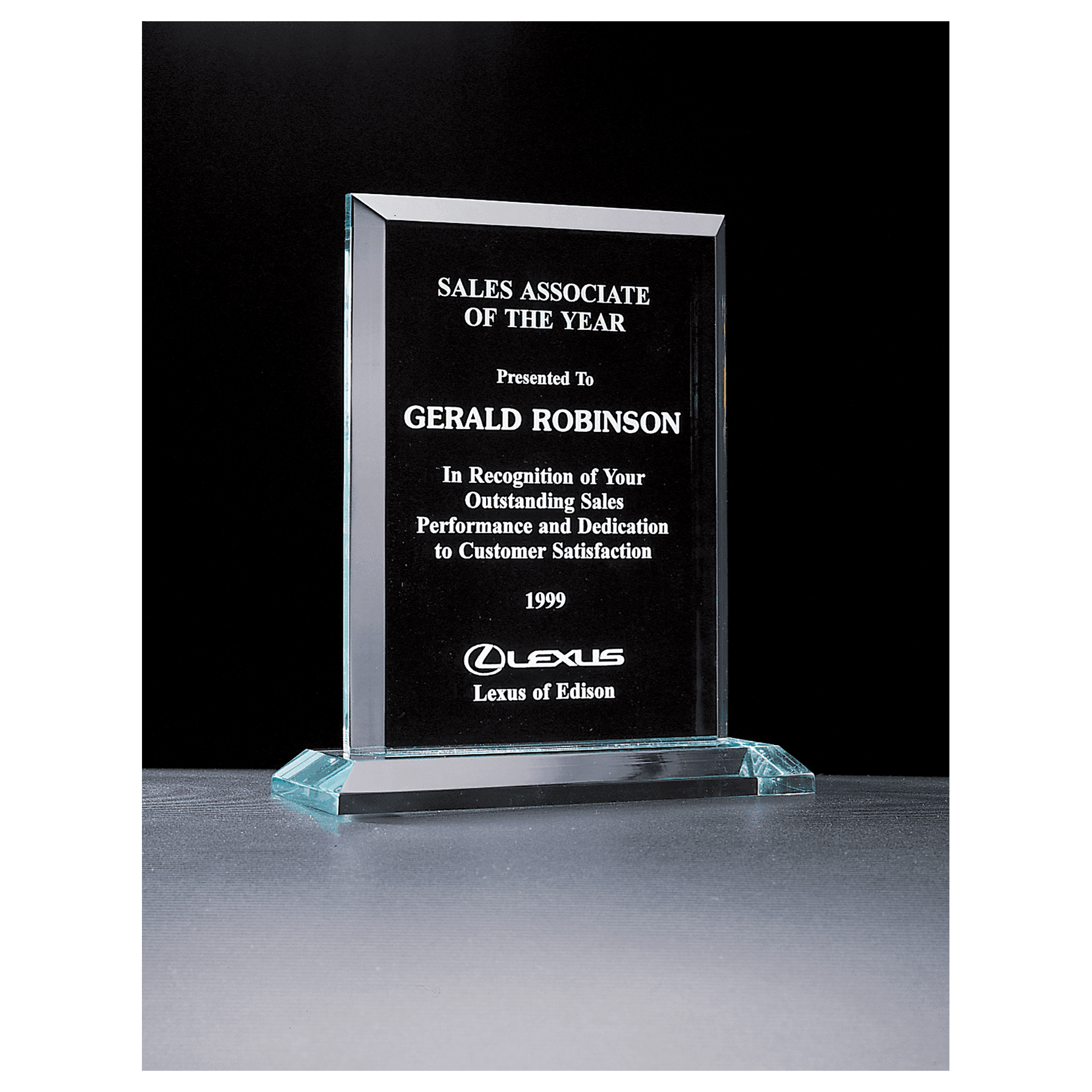 9" x 10 1/4" Apex Series Jade Acrylic Award