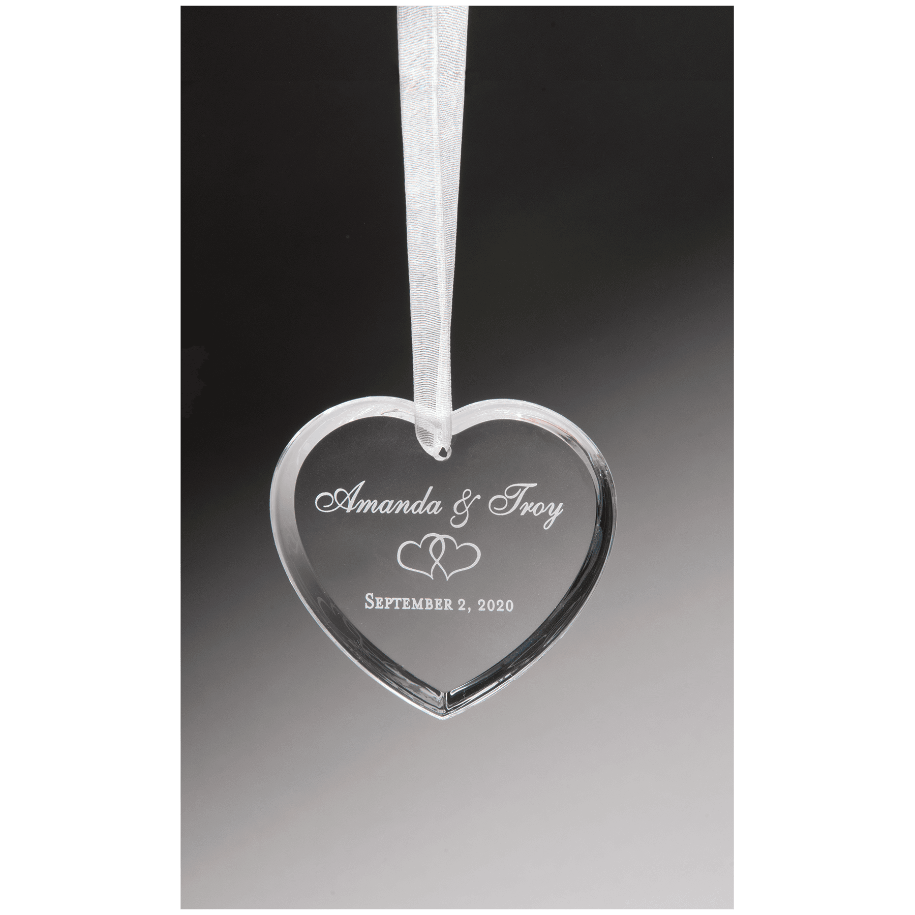 2 1/2" Crystal Heart Ornament