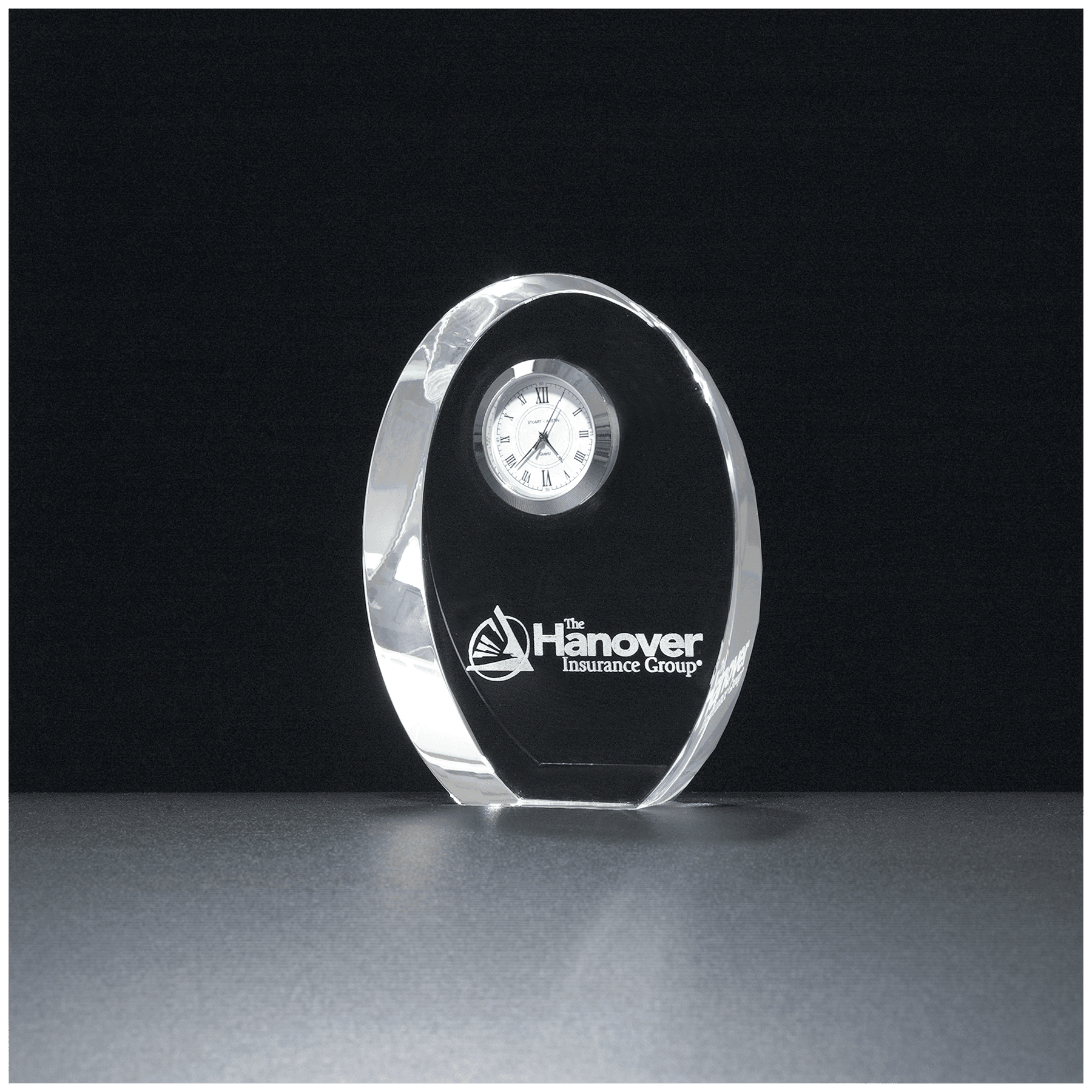 3 7/8" x 4 7/8" Crystal Clock