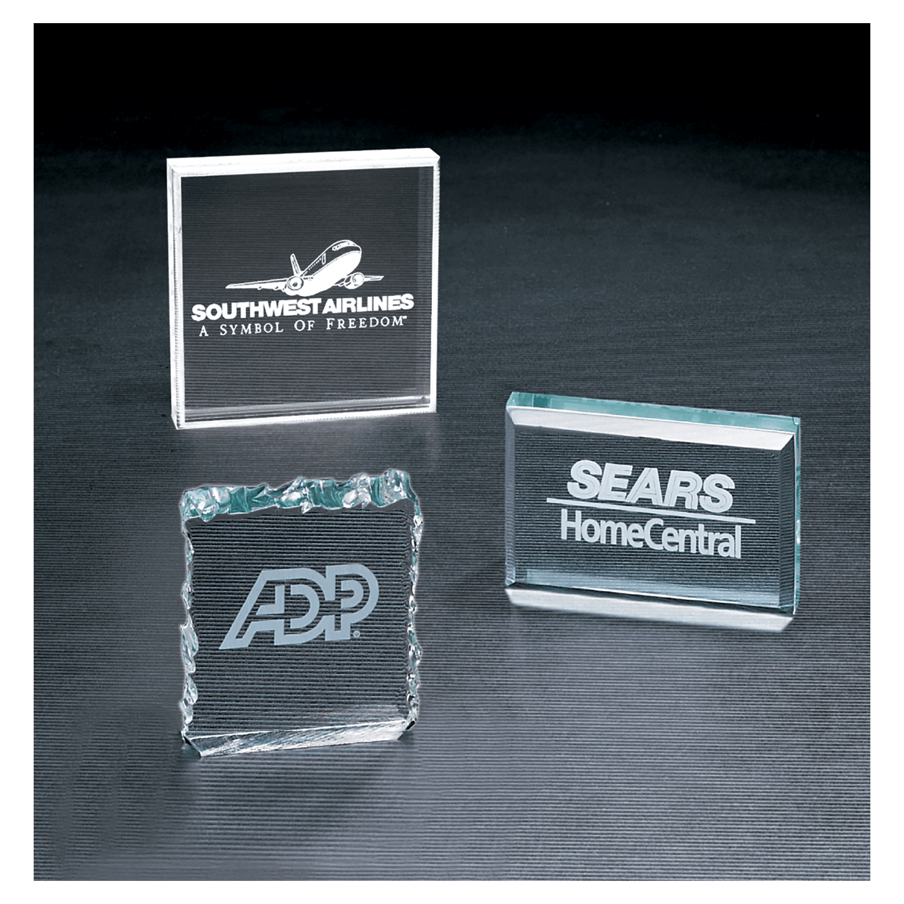 3 3/4" x 3 3/4" Clear Square Acrylic Paperweight