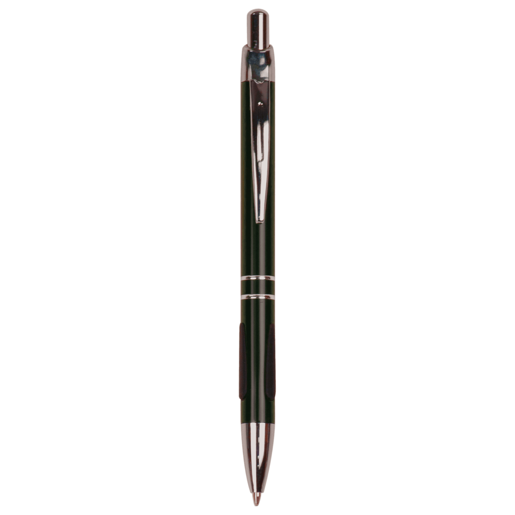 Black with Silver Trim Laserable Pen with Gripper