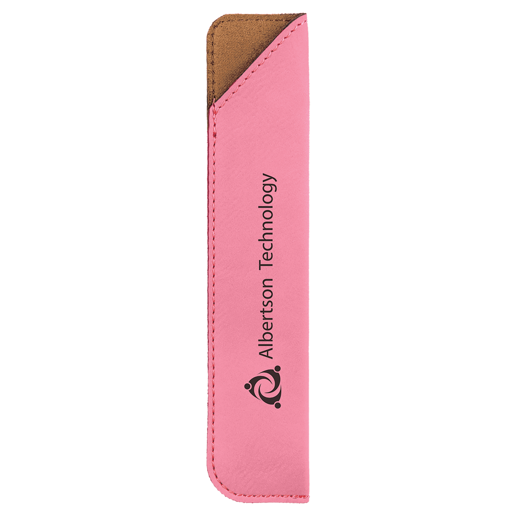 6 1/4" Pink Laserable Leatherette Pen Sleeve