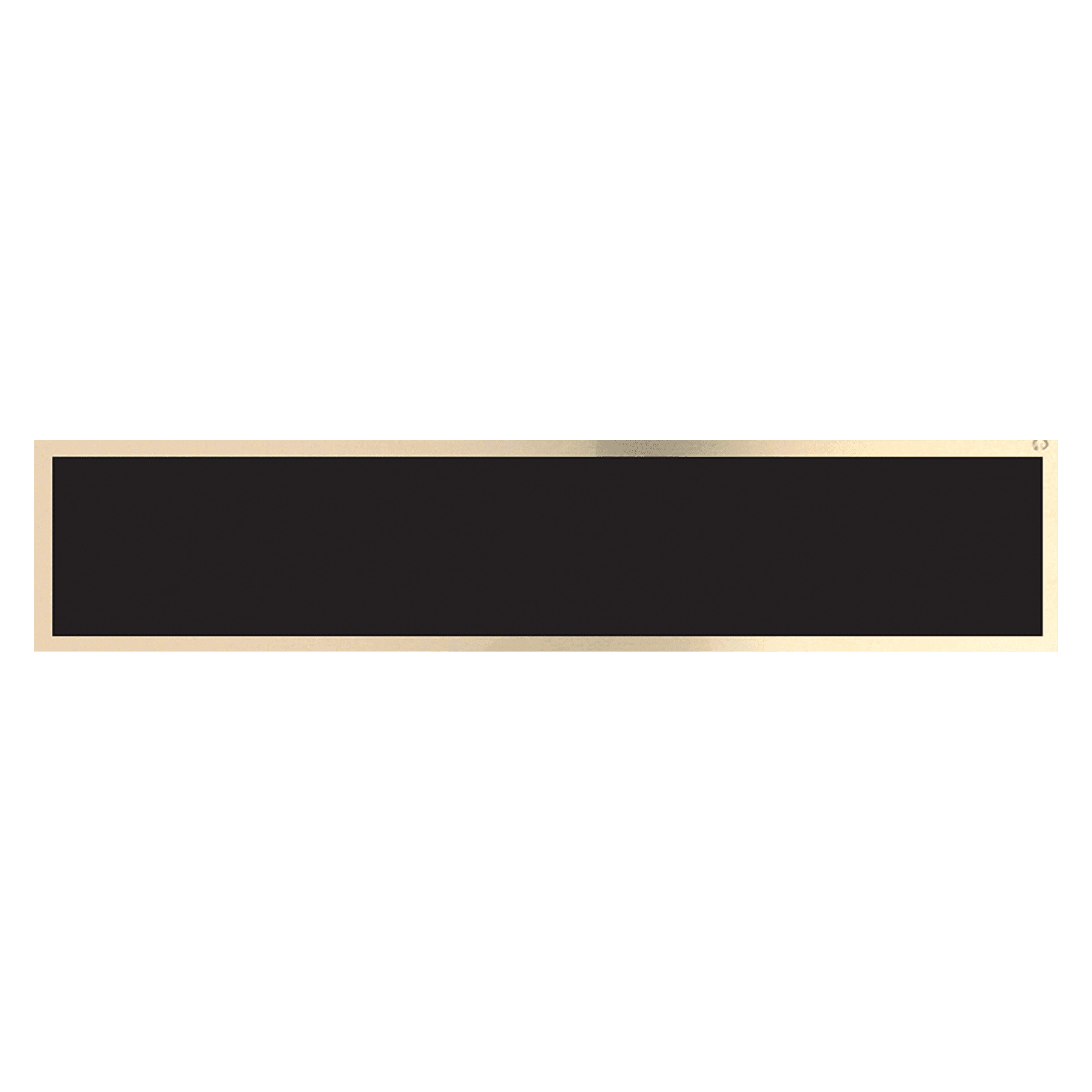 9 1/2" x 1 3/4" Black/Gold Brass Plate for 10 1/2" Desk Wedges